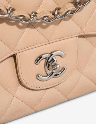Sac CHANEL Timeless/Classique en Cuir Beige - 103234