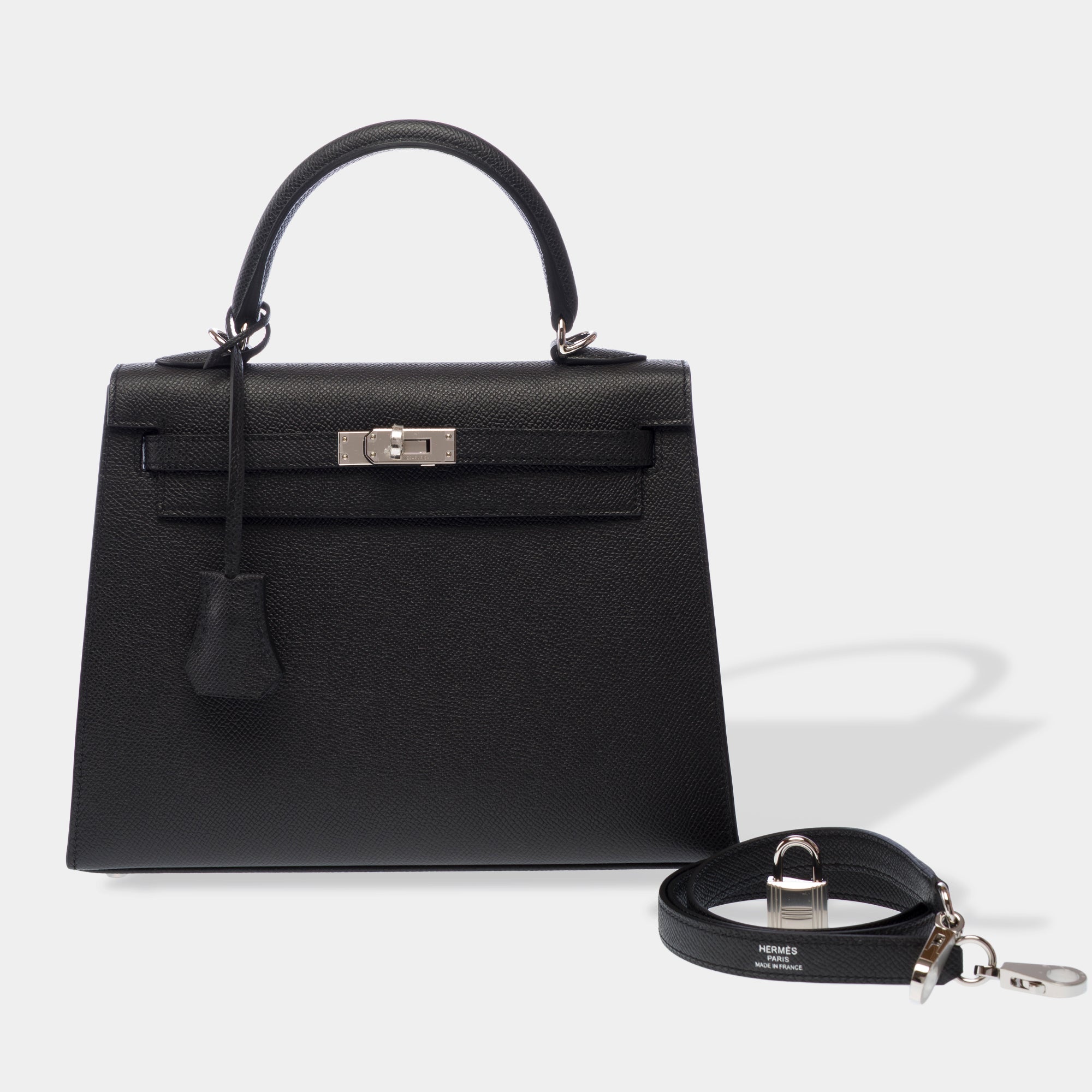 Sac HERMES Kelly 25 en Cuir Noir - 103278