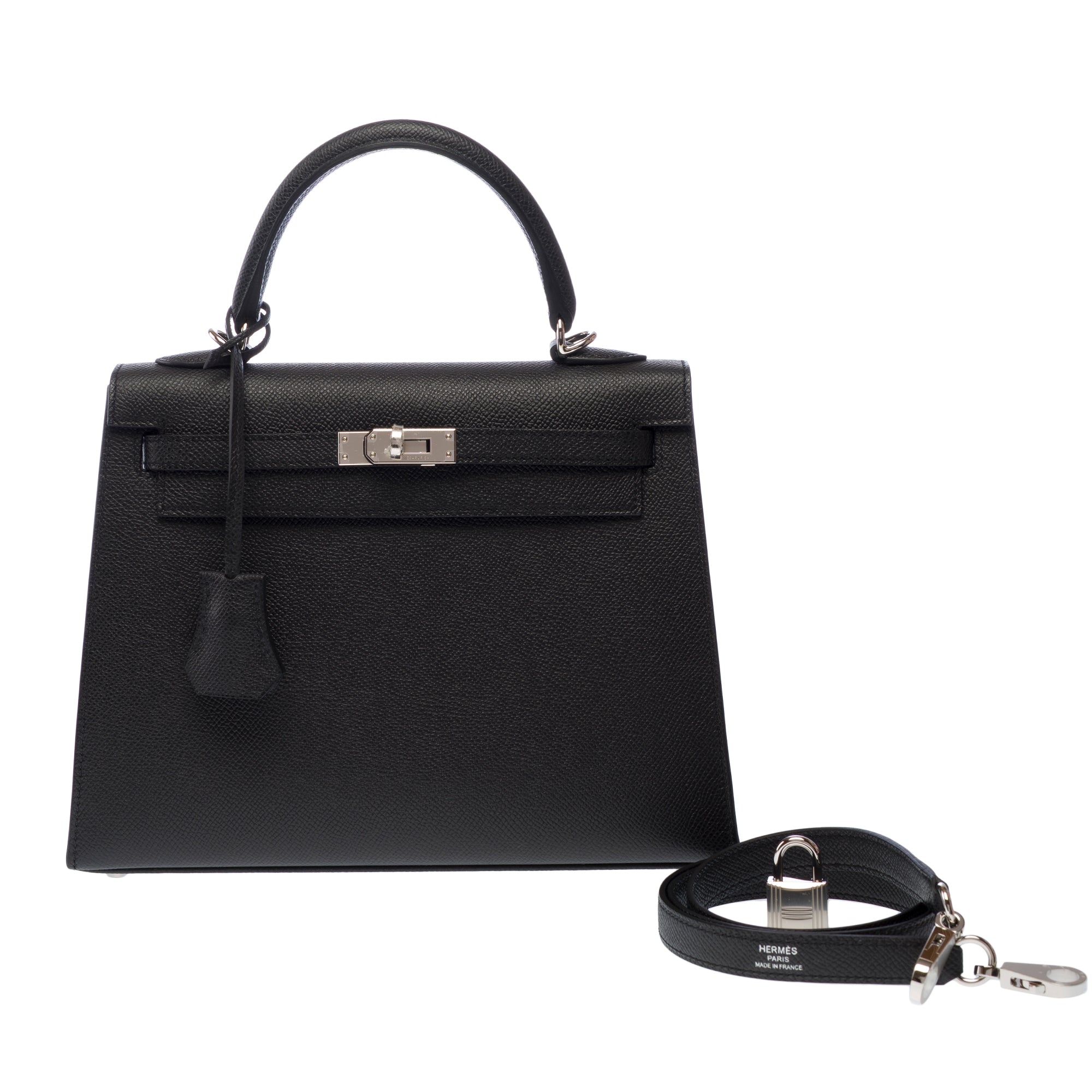 Sac HERMES Kelly 25 en Cuir Noir - 103278