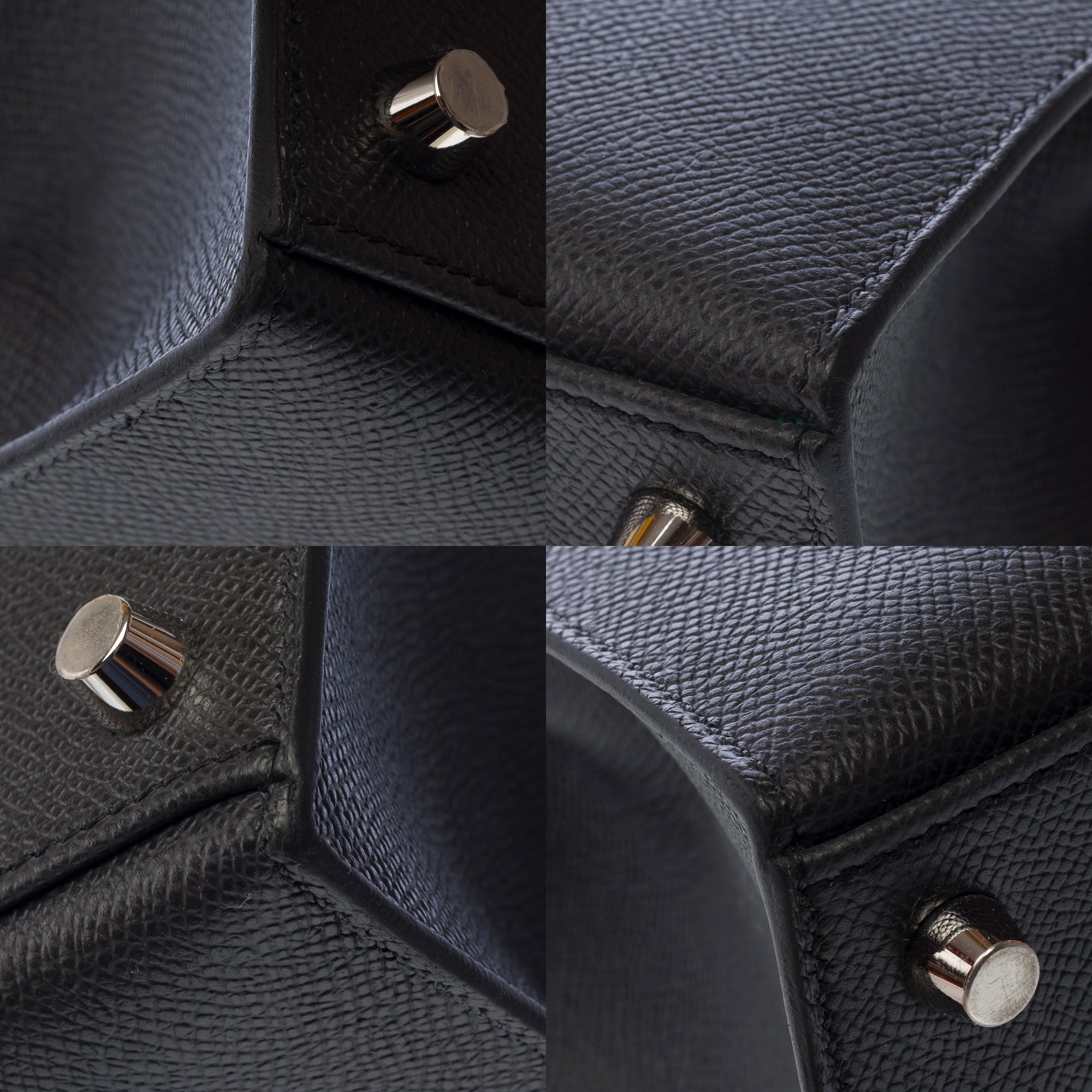 Sac HERMES Kelly 25 en Cuir Noir - 103278