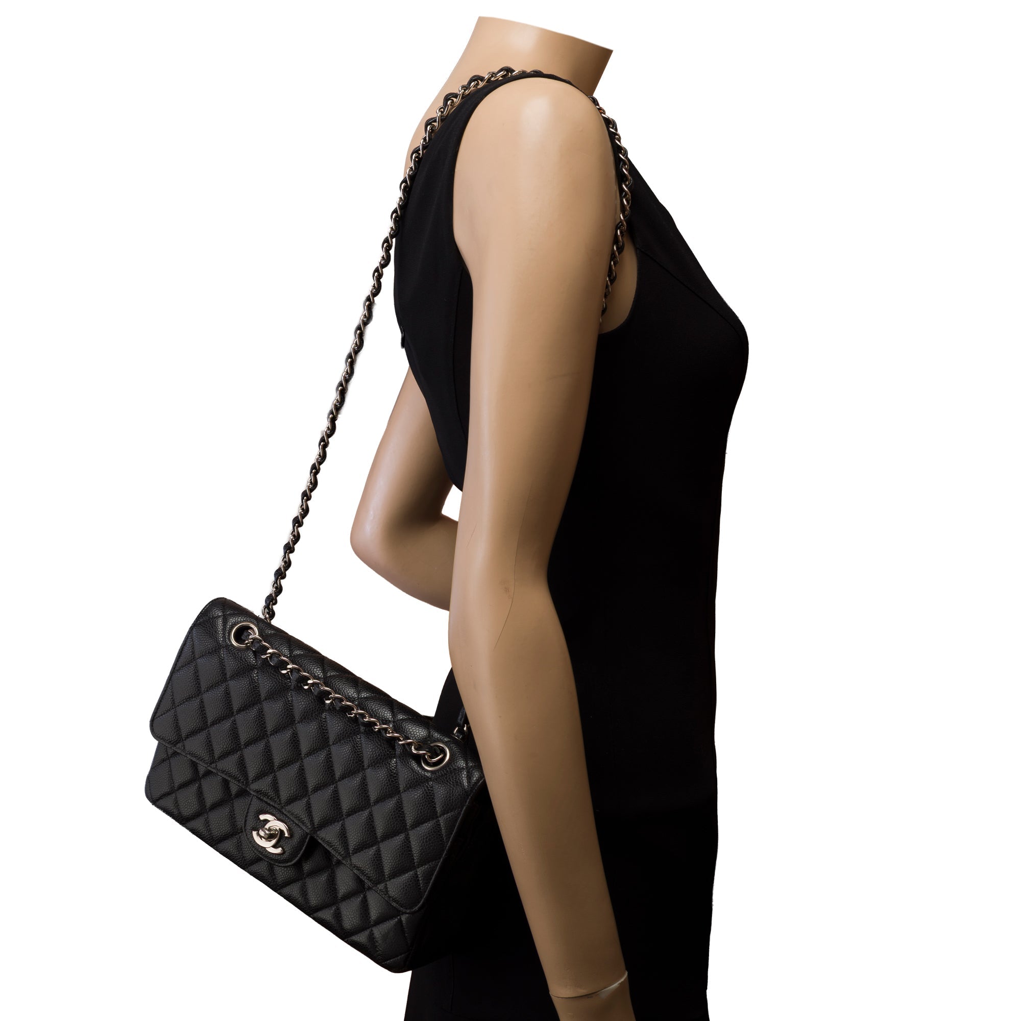 Sac CHANEL Timeless/Classique en Cuir Noir - 103247