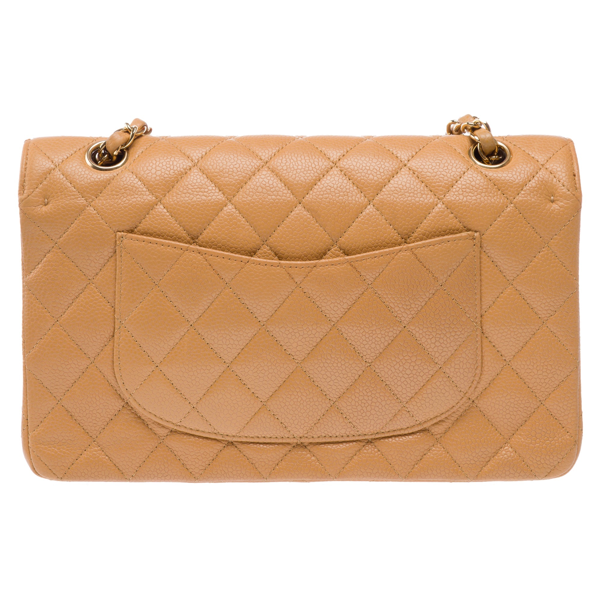 Sac CHANEL Timeless/Classique en Cuir Beige - 103263