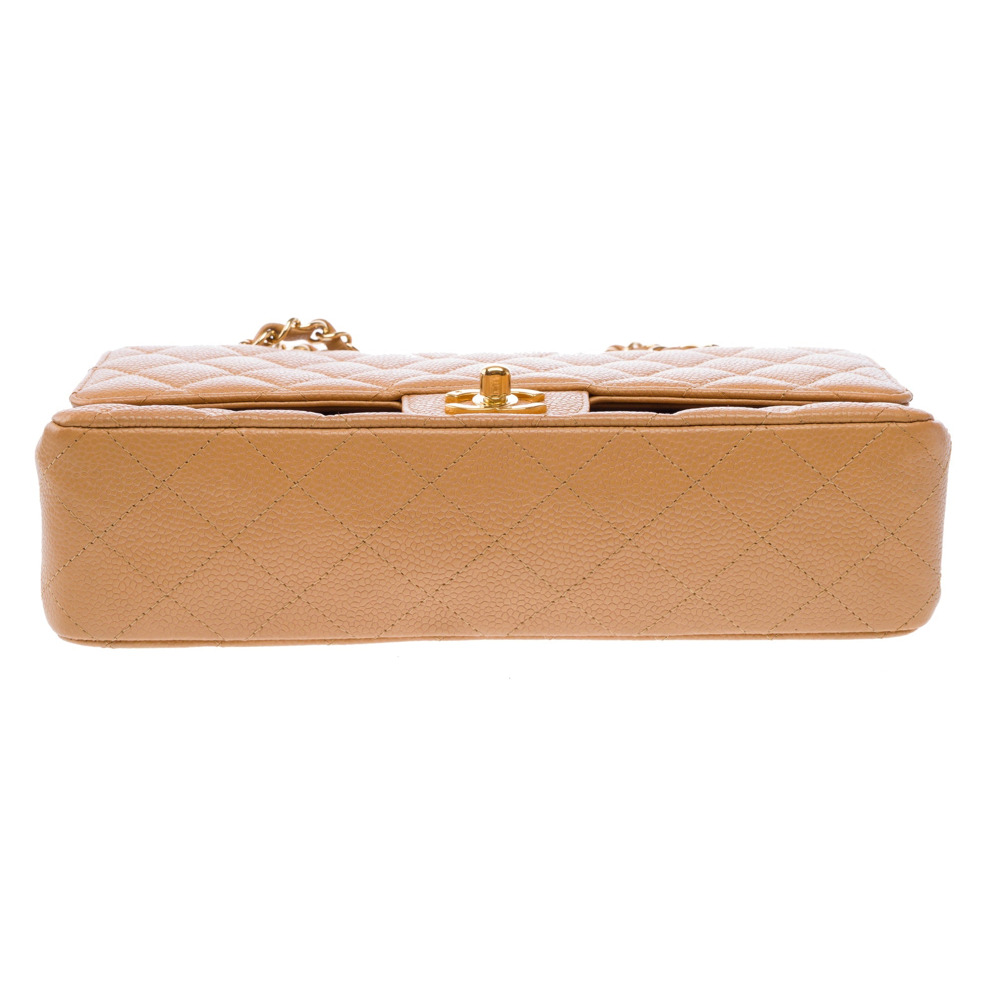 Sac CHANEL Timeless/Classique en Cuir Beige - 103263