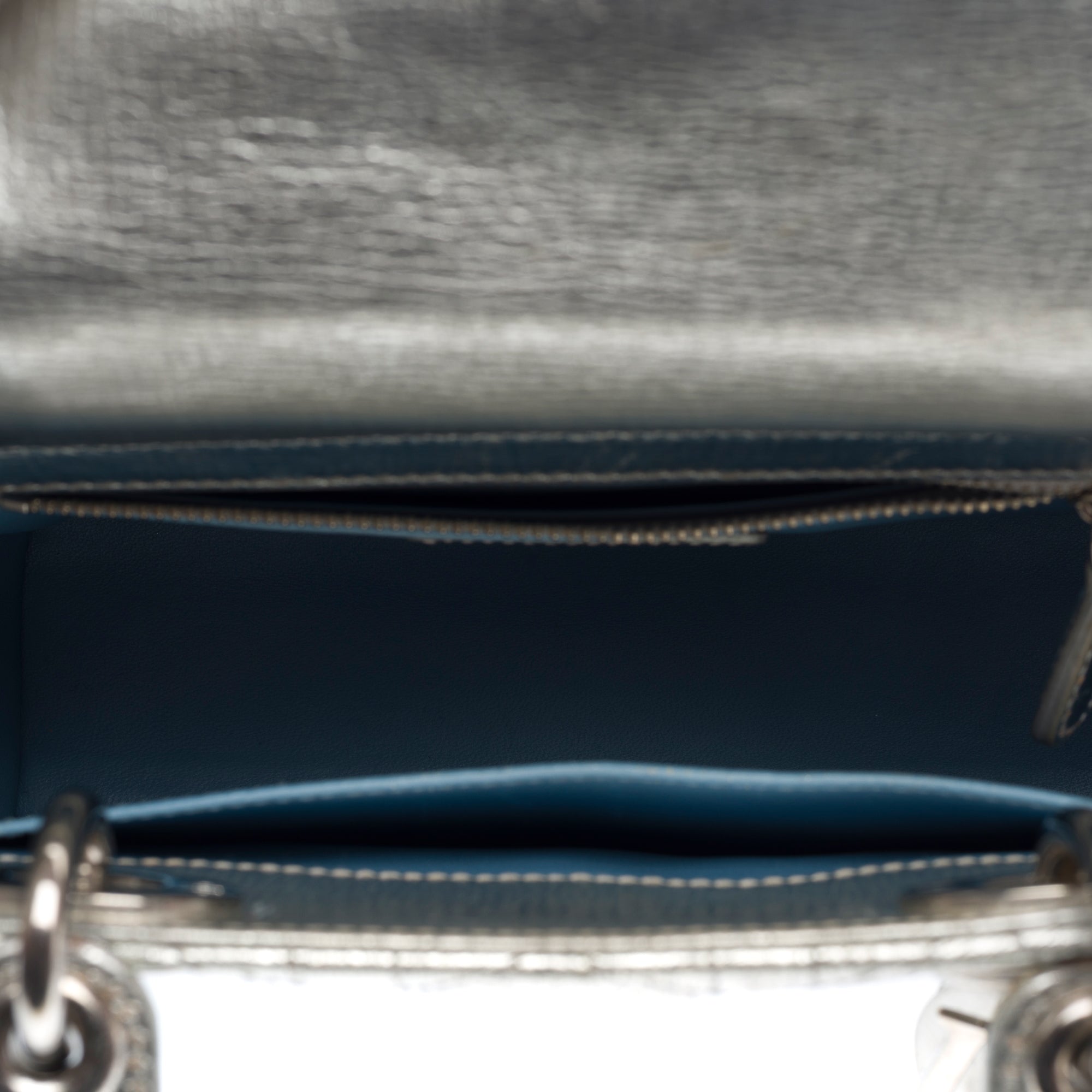 Sac DIOR Lady Dior en Cuir Argent - 103267