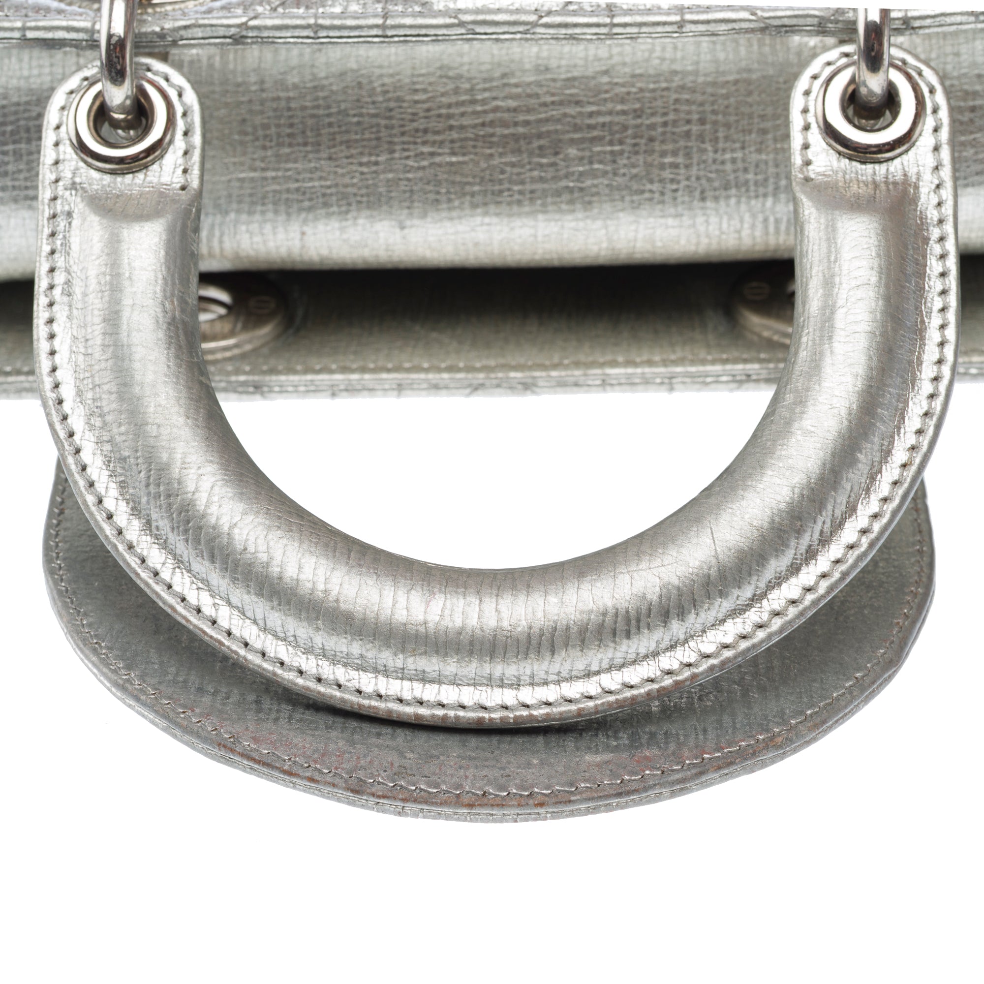 Sac DIOR Lady Dior en Cuir Argent - 103267