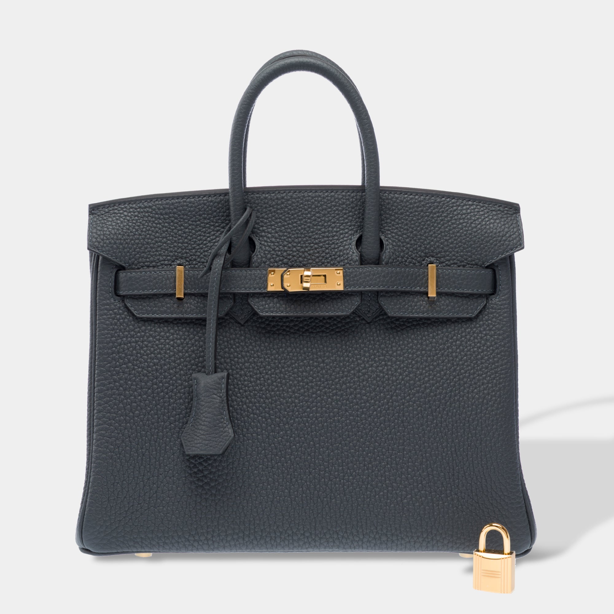 Sac HERMES Birkin 25 en Cuir Gris - 103280