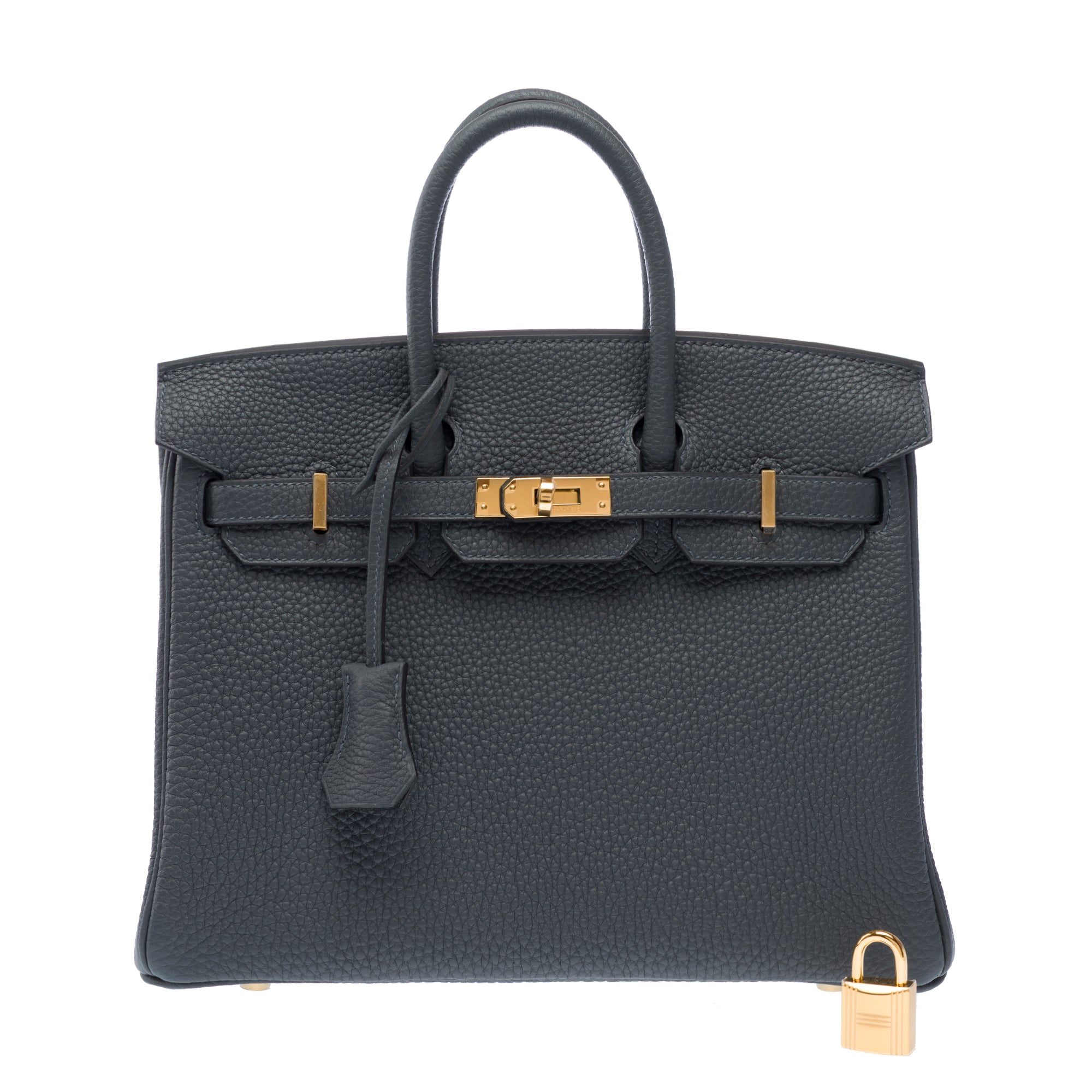 Sac HERMES Birkin 25 en Cuir Gris - 103280