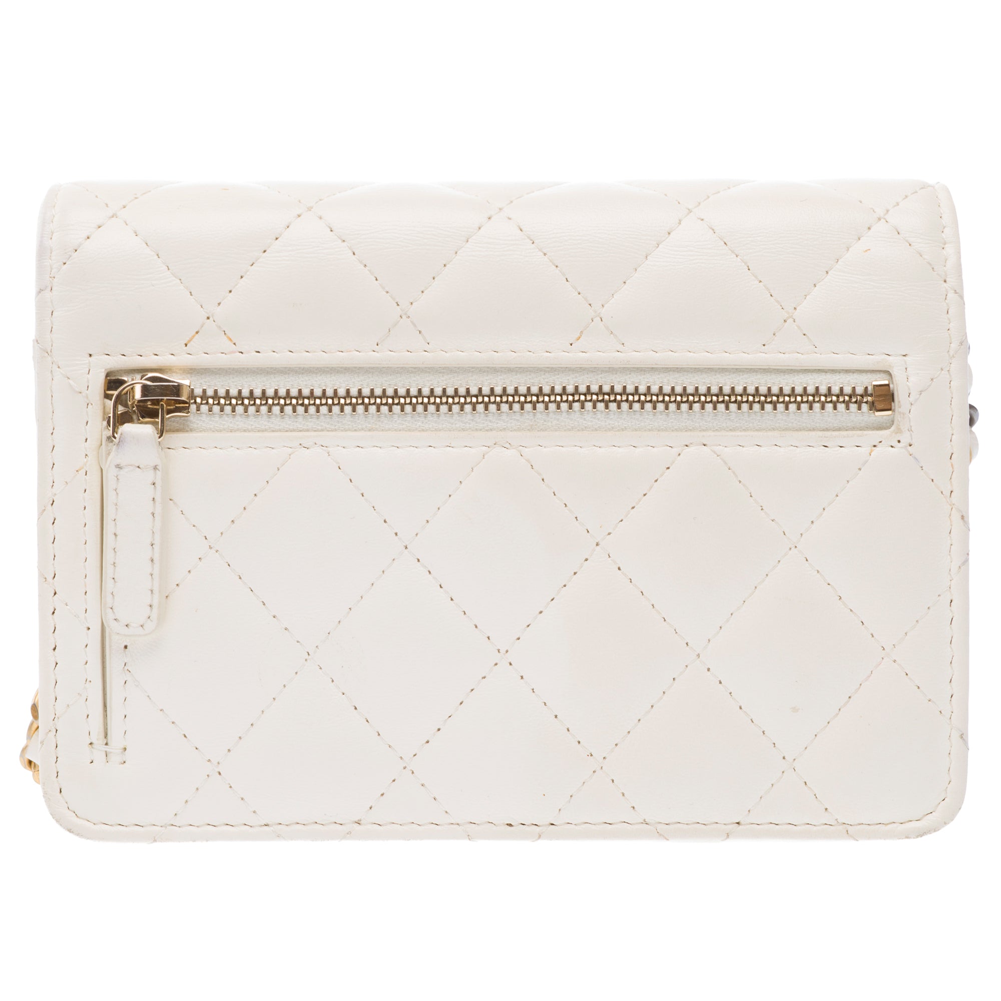 Sac CHANEL Timeless/Classique en Cuir Blanc - 103251