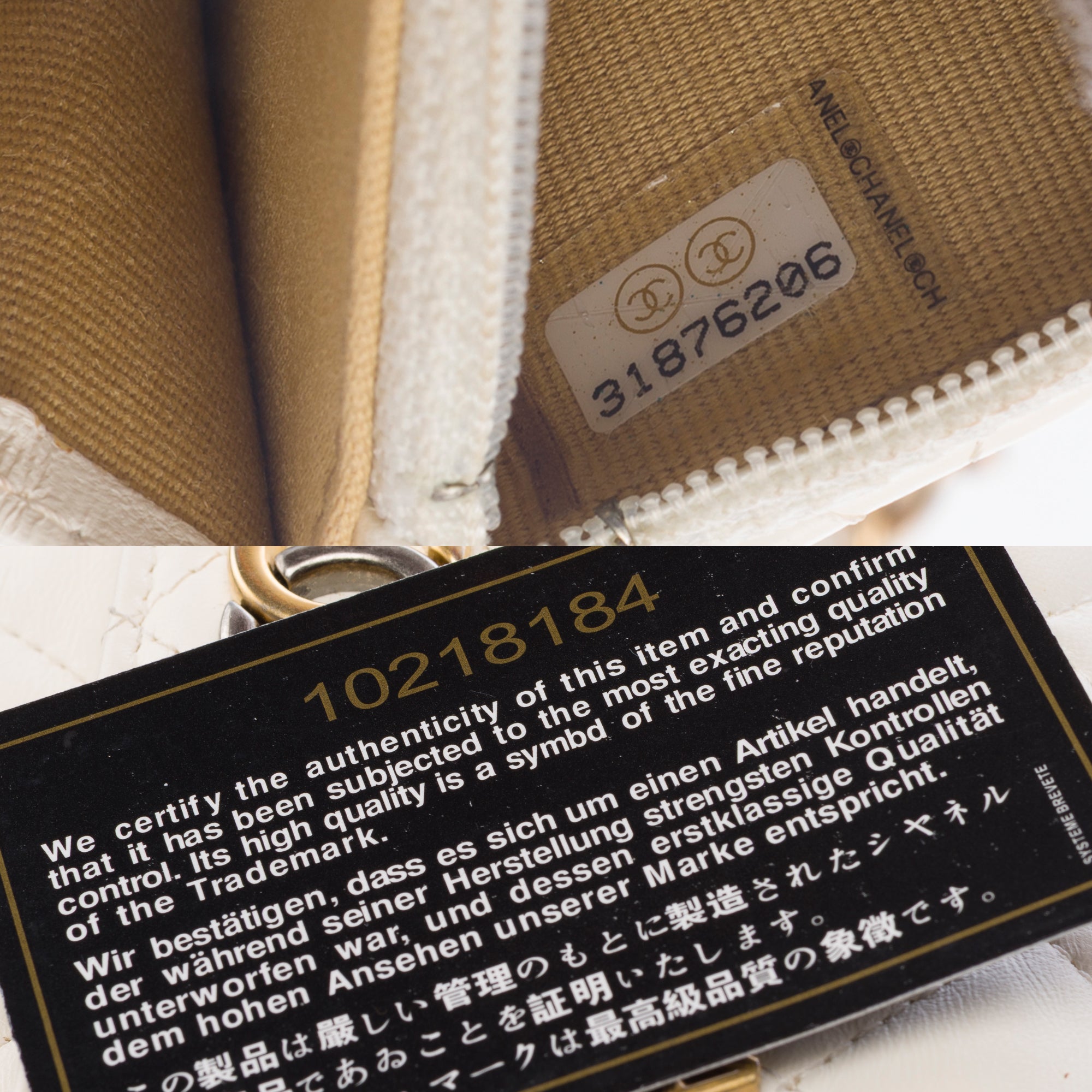 Sac CHANEL Timeless/Classique en Cuir Blanc - 103251