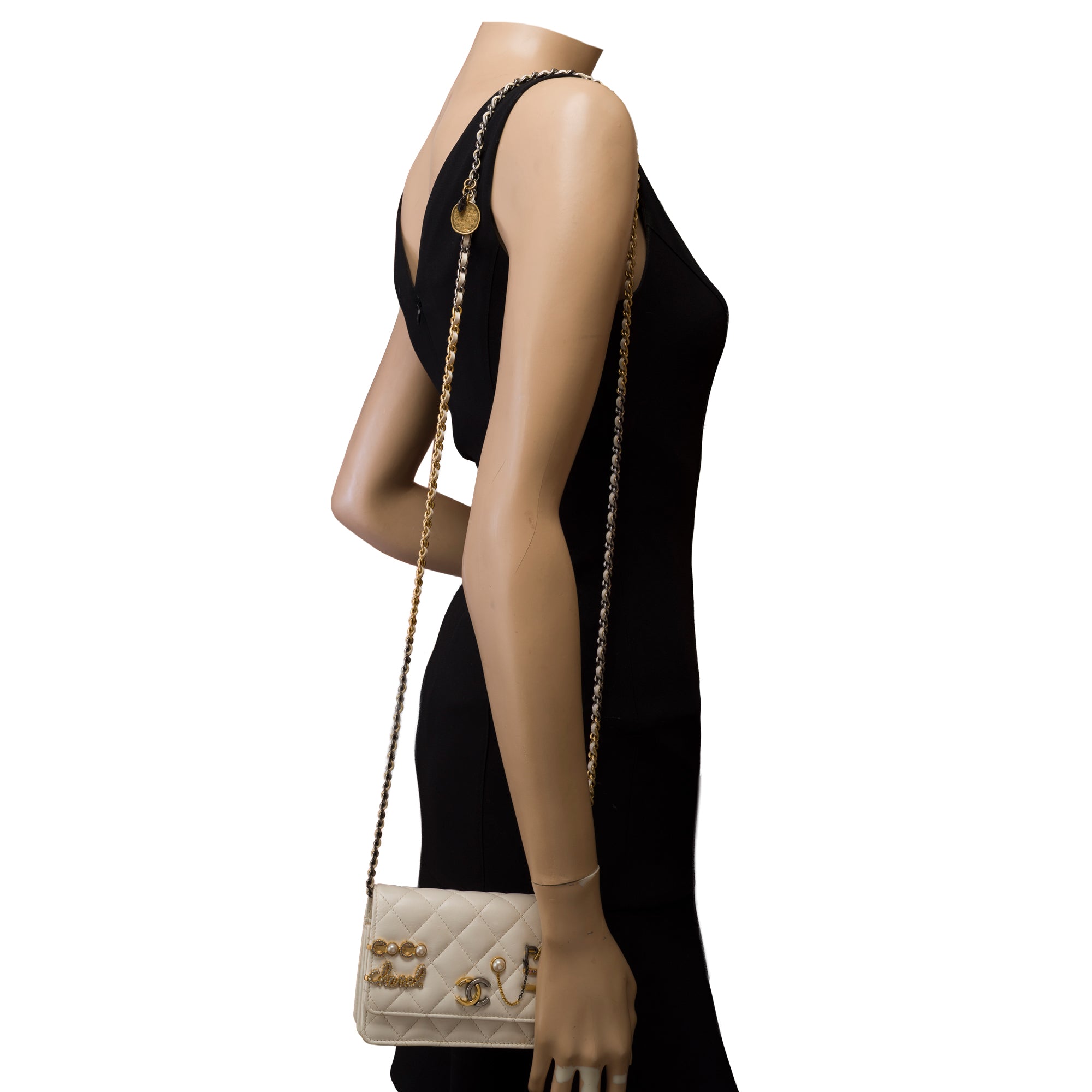 Sac CHANEL Timeless/Classique en Cuir Blanc - 103251
