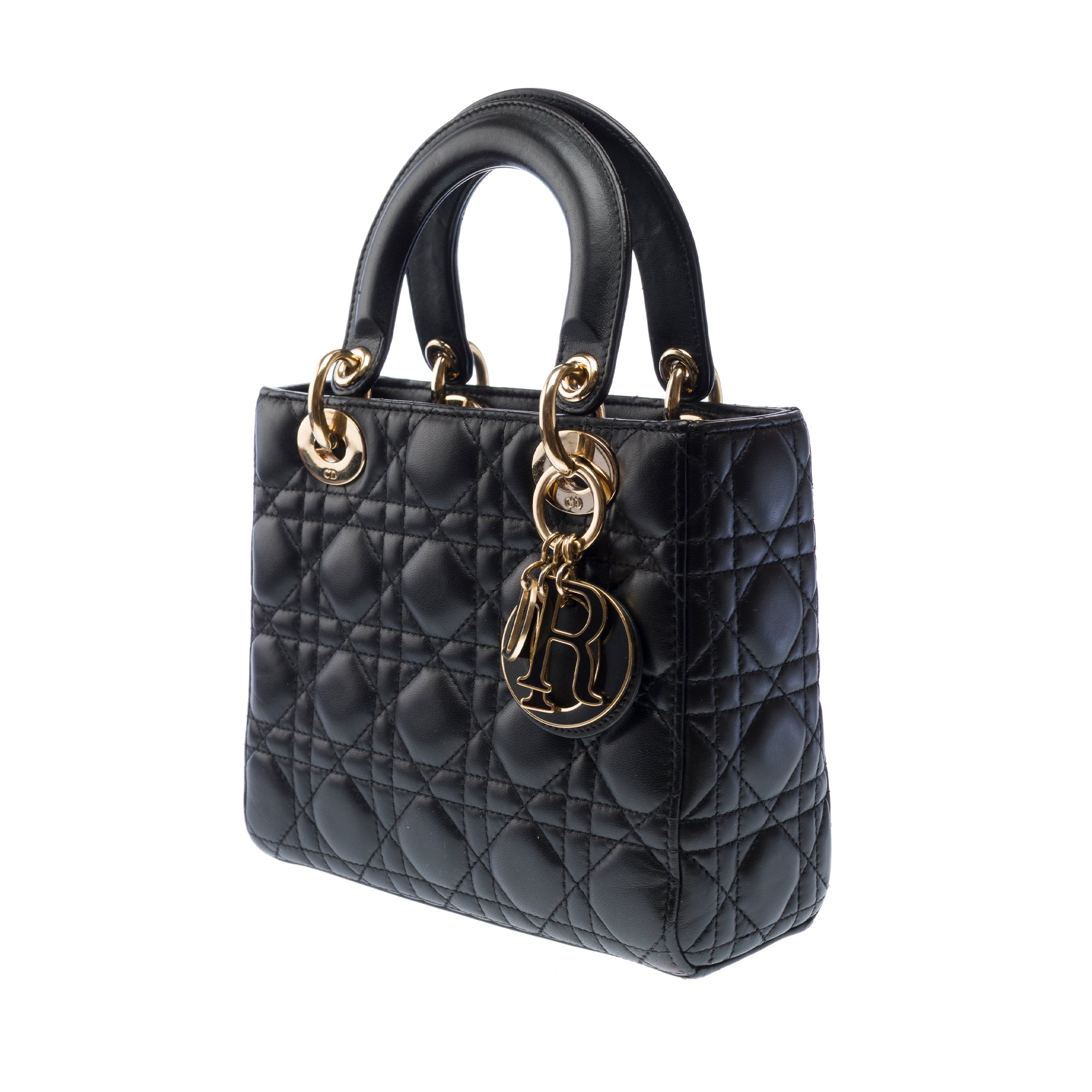 Sac DIOR Lady Dior en Cuir Noir - 103268