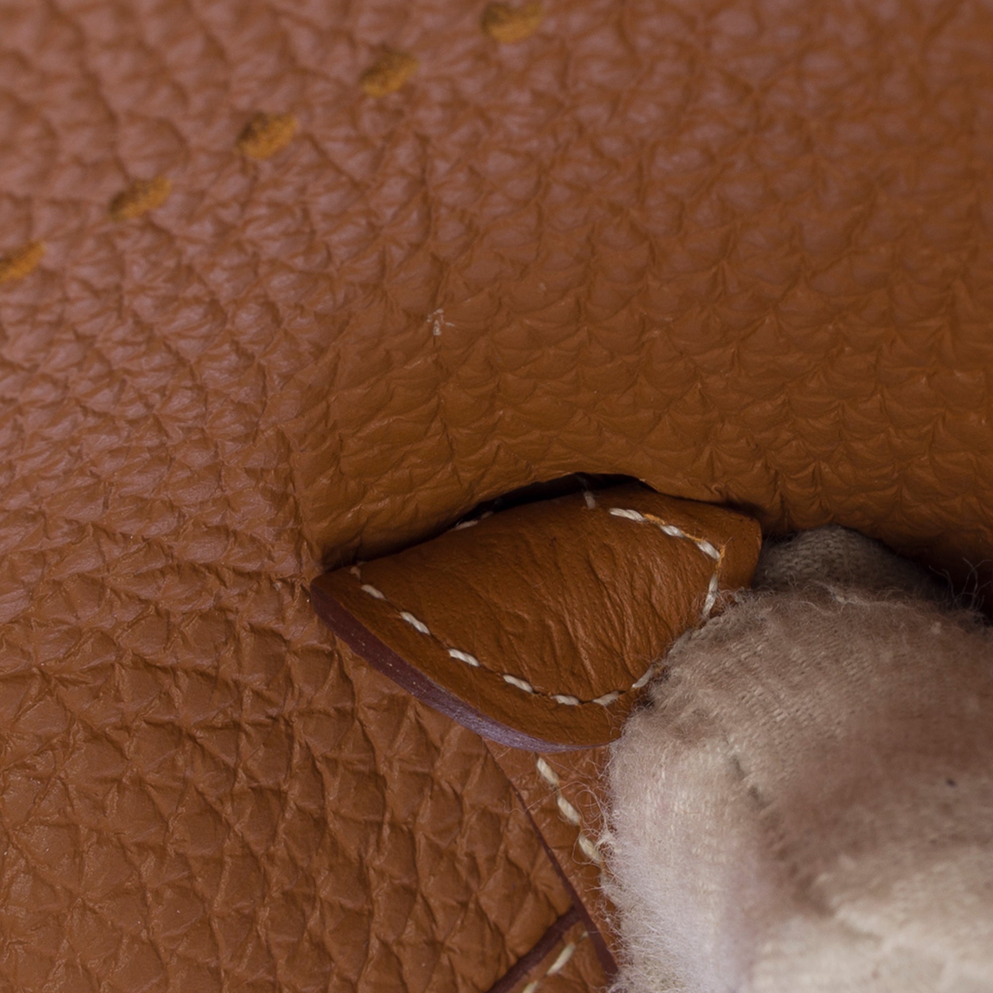 Sac HERMES Mini Evelyne en Cuir Doré - 103279