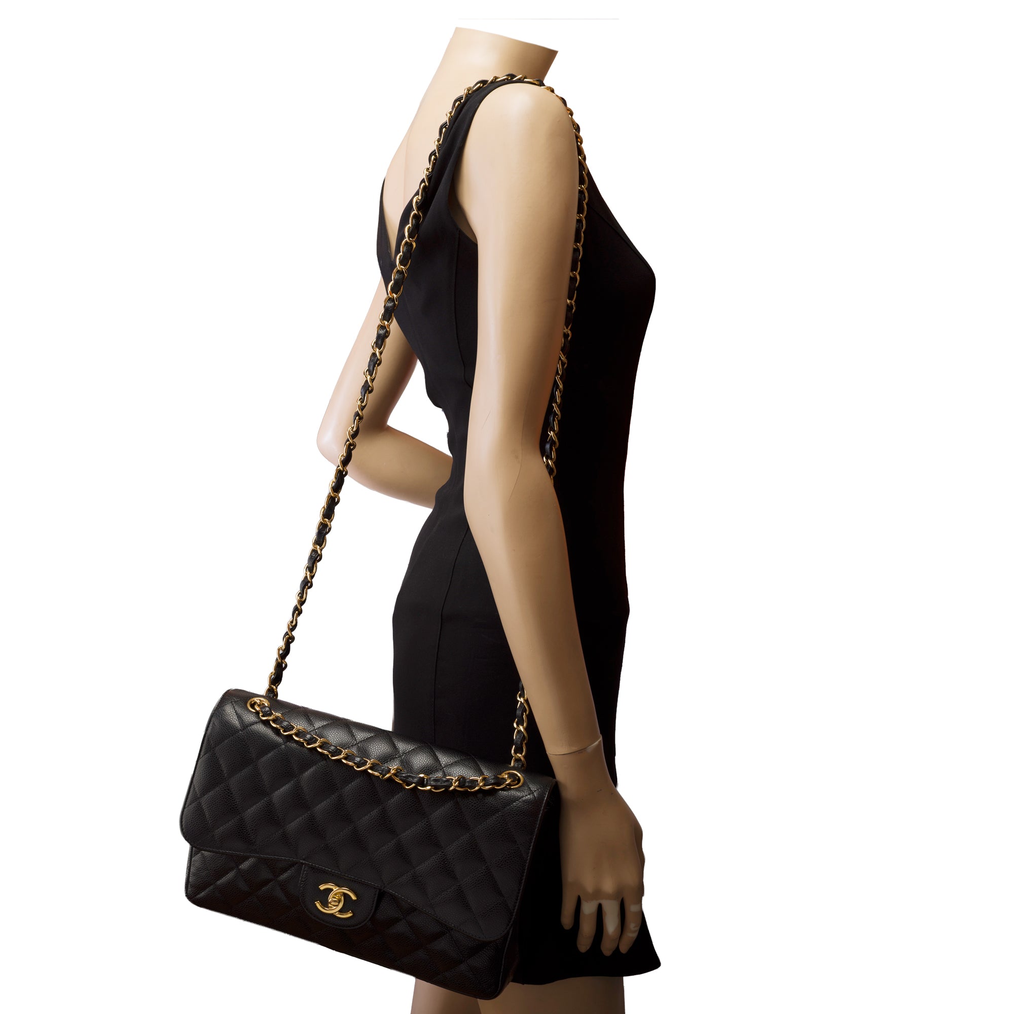 Sac CHANEL Timeless/Classique en Cuir Noir - 103282