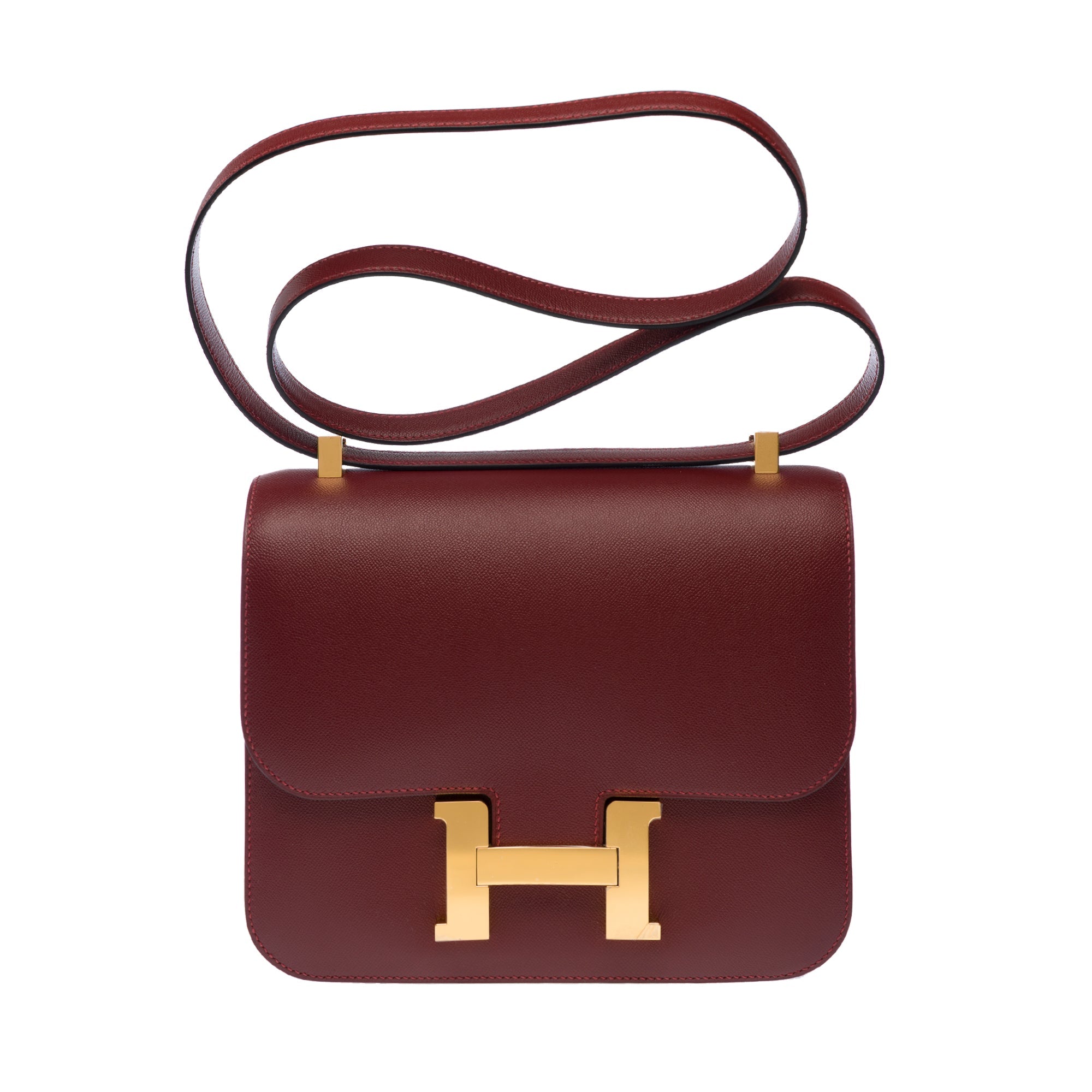 Sac HERMES Constance en Cuir Rouge - 103287