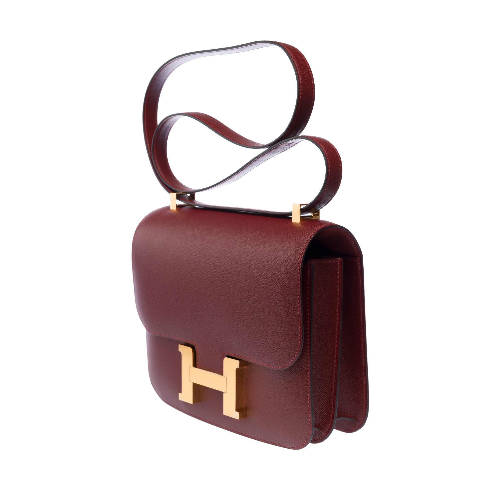 Sac HERMES Constance en Cuir Rouge - 103287