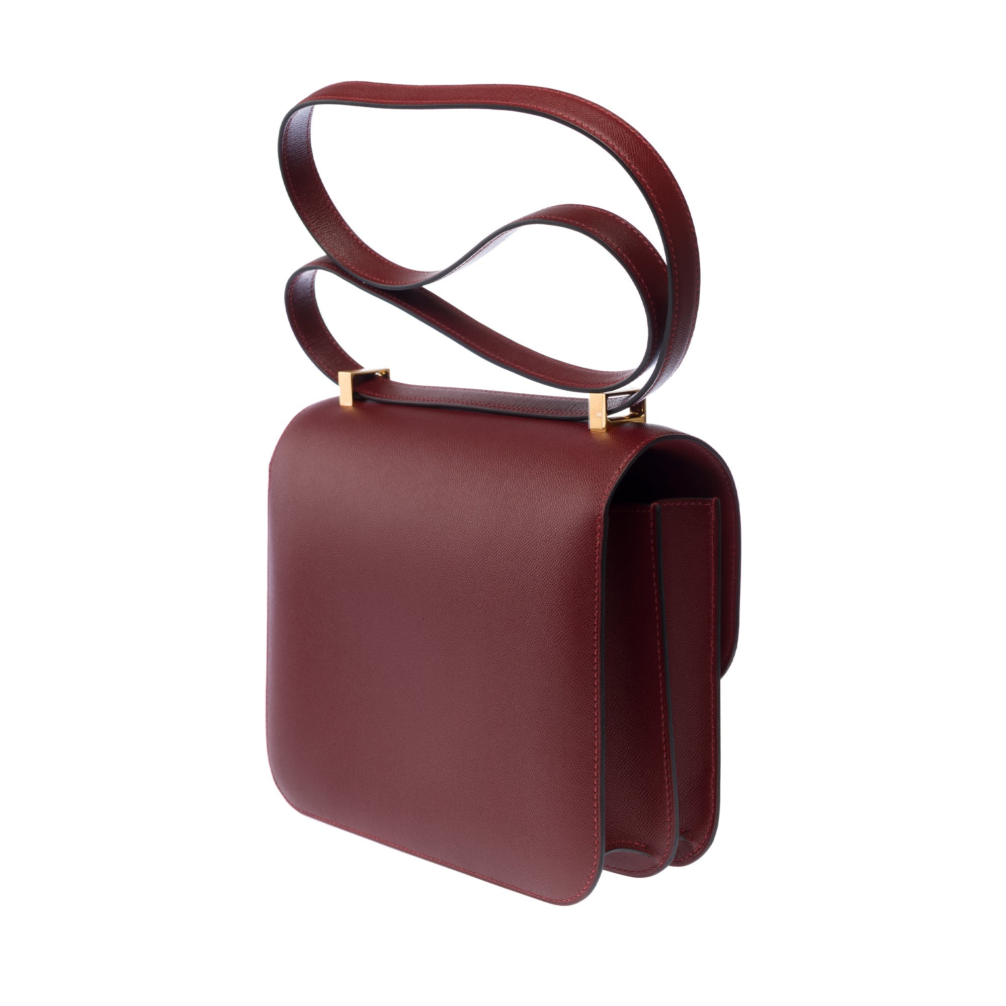 Sac HERMES Constance en Cuir Rouge - 103287