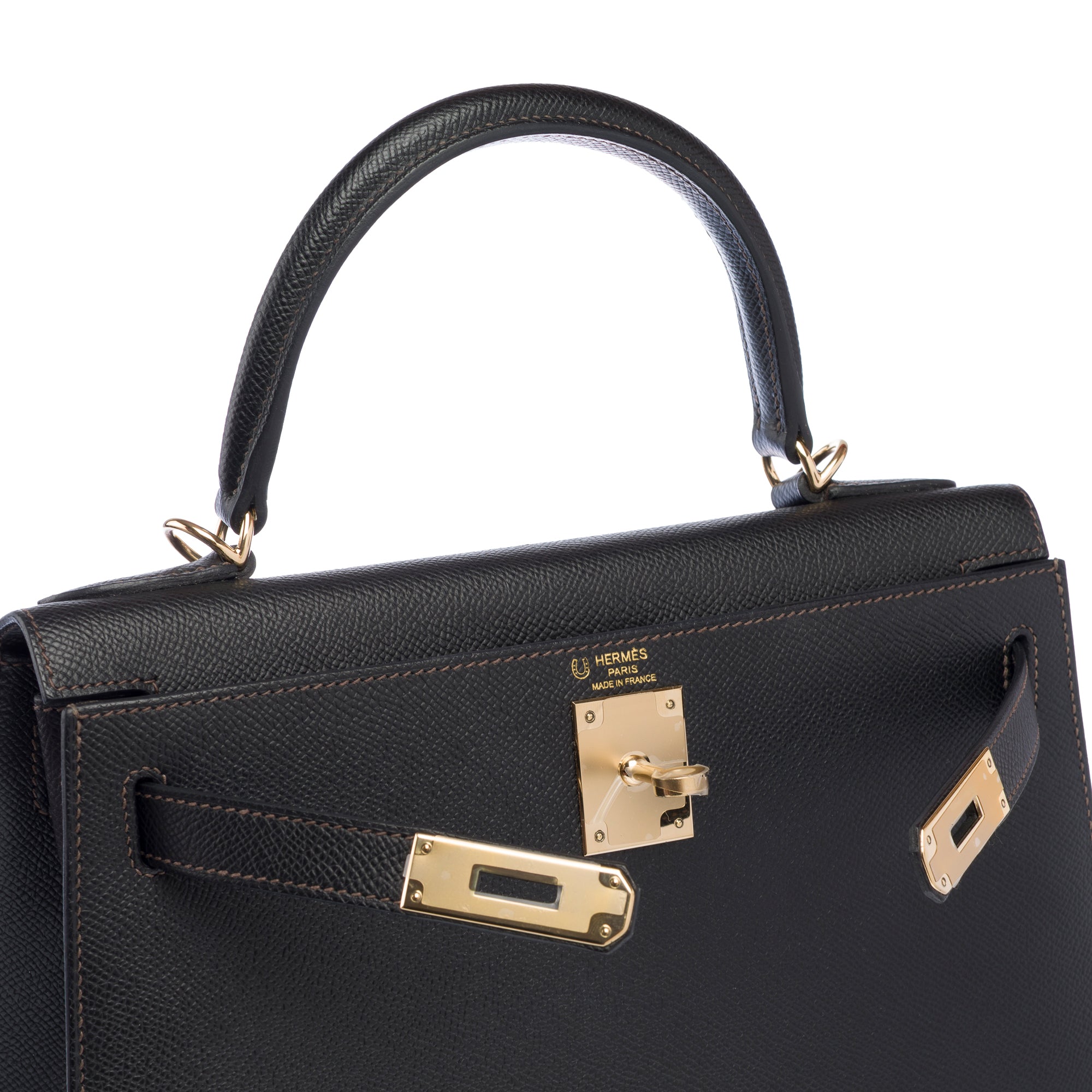 Sac HERMES Kelly 28 en Cuir Noir - 103297
