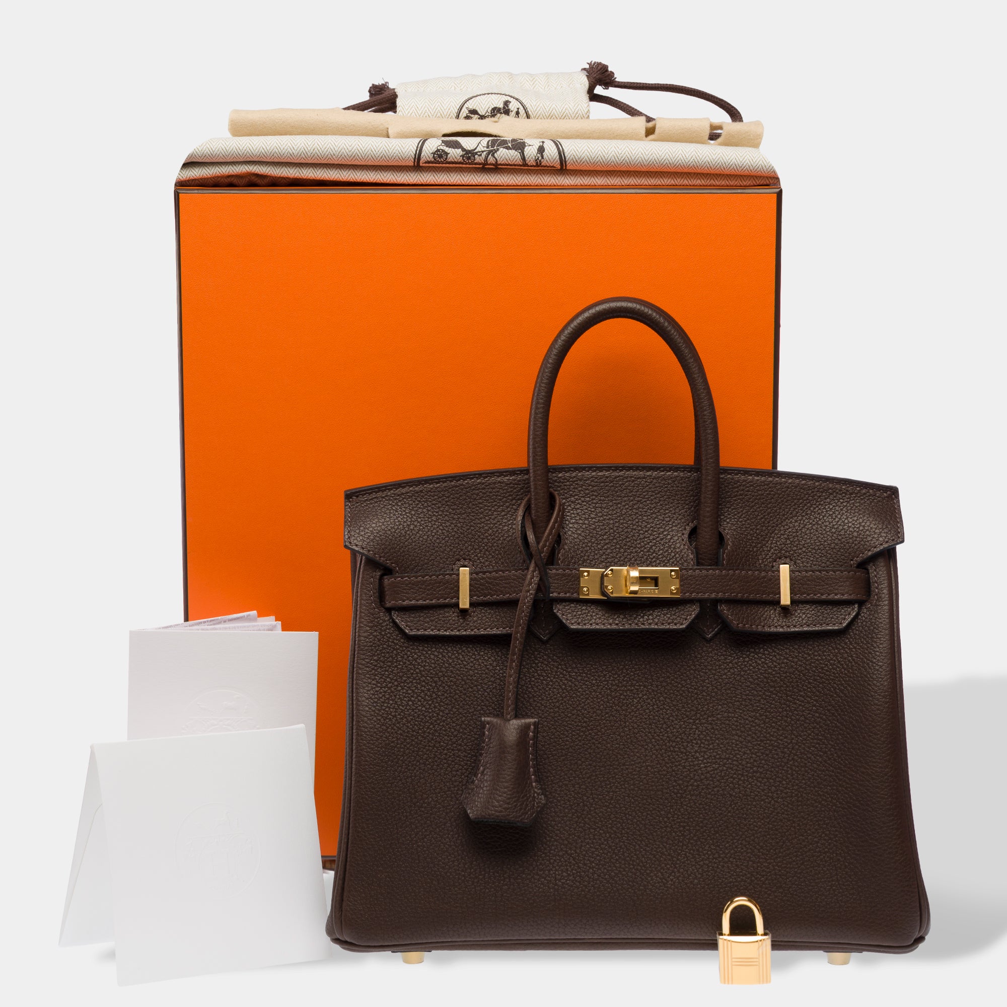 Sac HERMES Birkin 25 en Cuir Marron - 103288