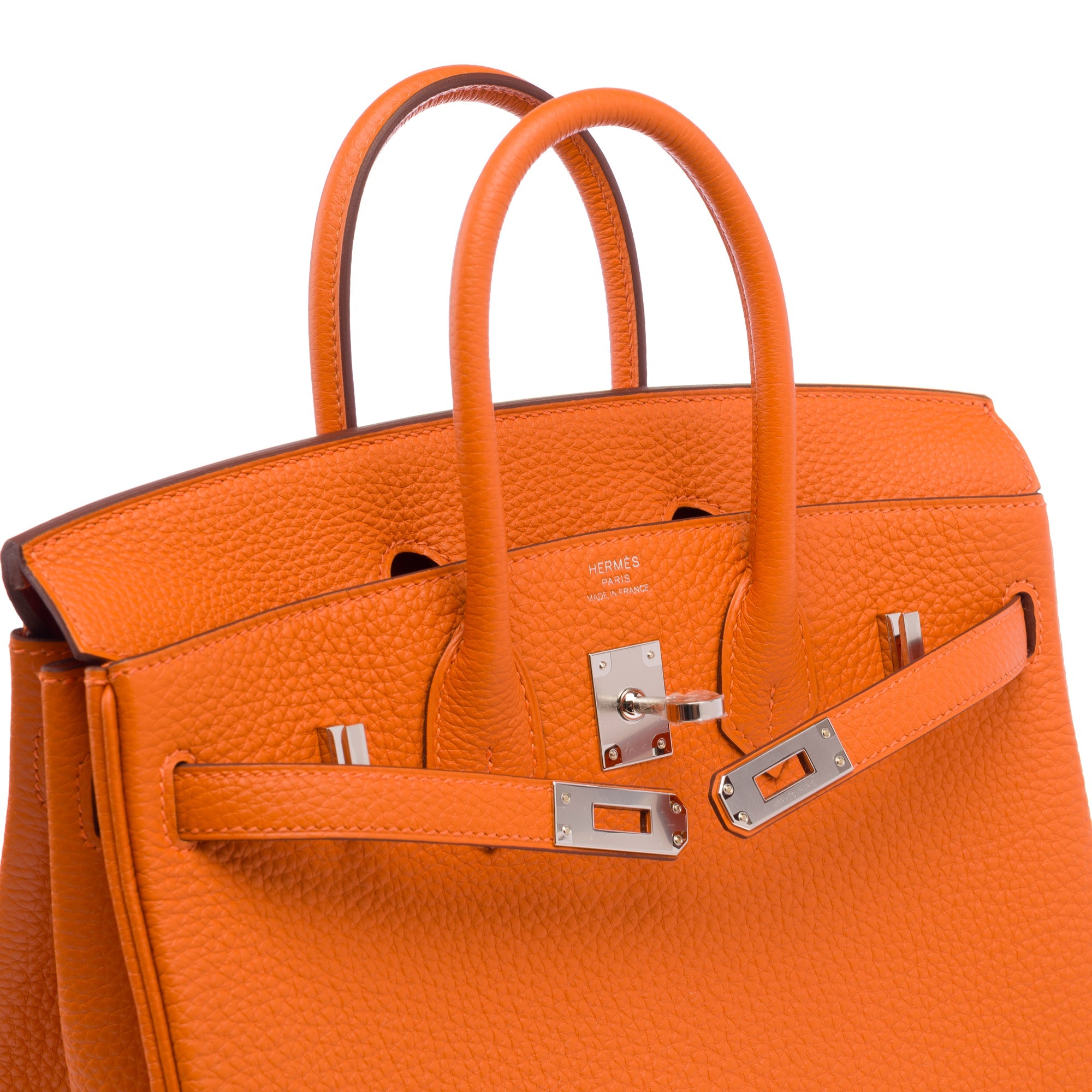 Sac HERMES Birkin 25 en Cuir Orange - 103286