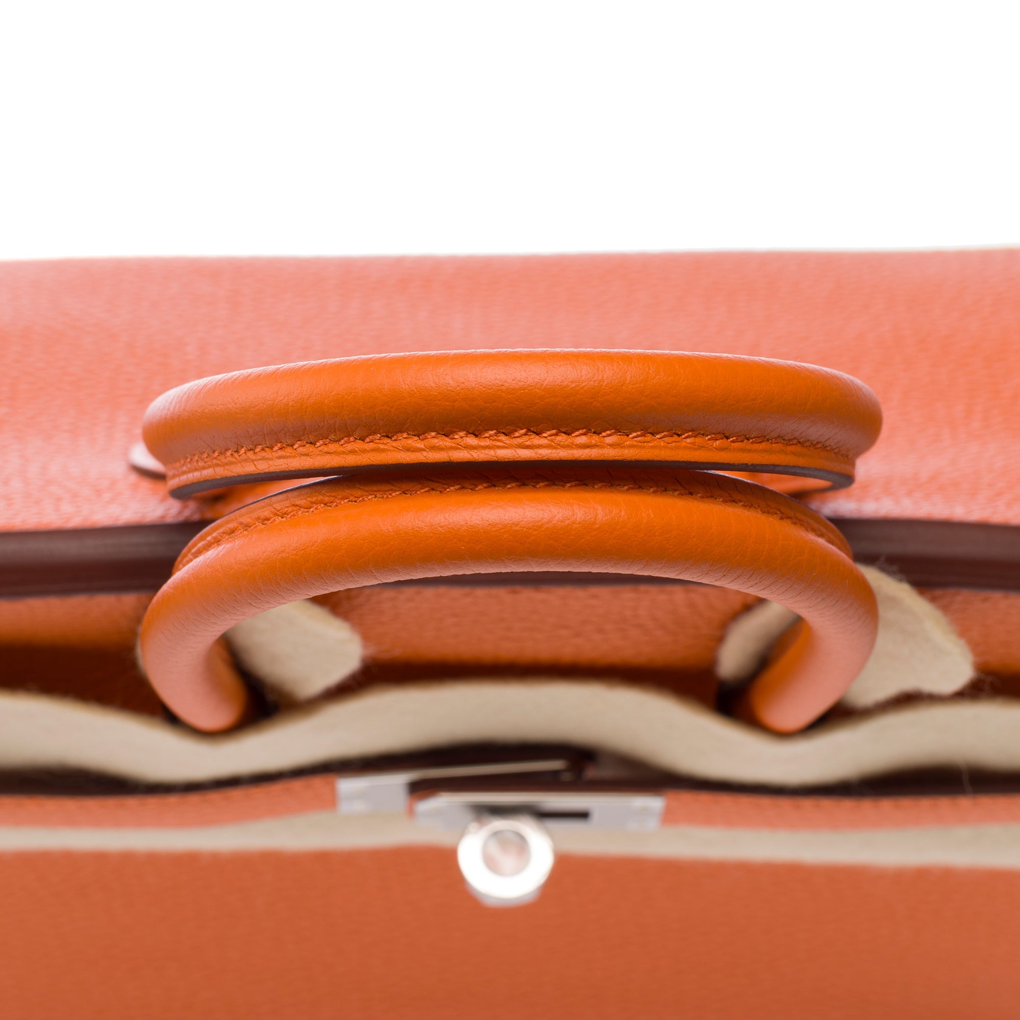 Sac HERMES Birkin 25 en Cuir Orange - 103286
