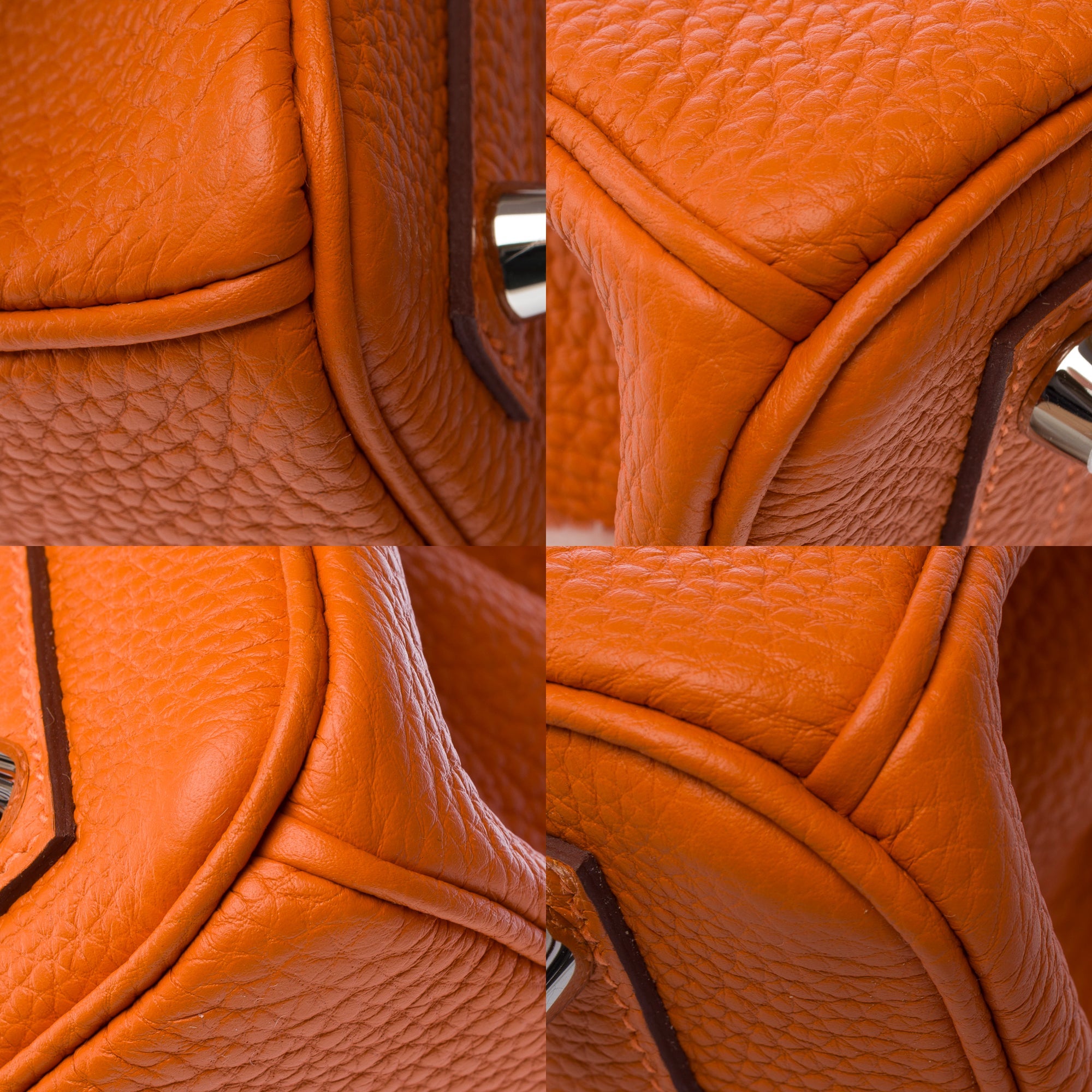 Sac HERMES Birkin 25 en Cuir Orange - 103286