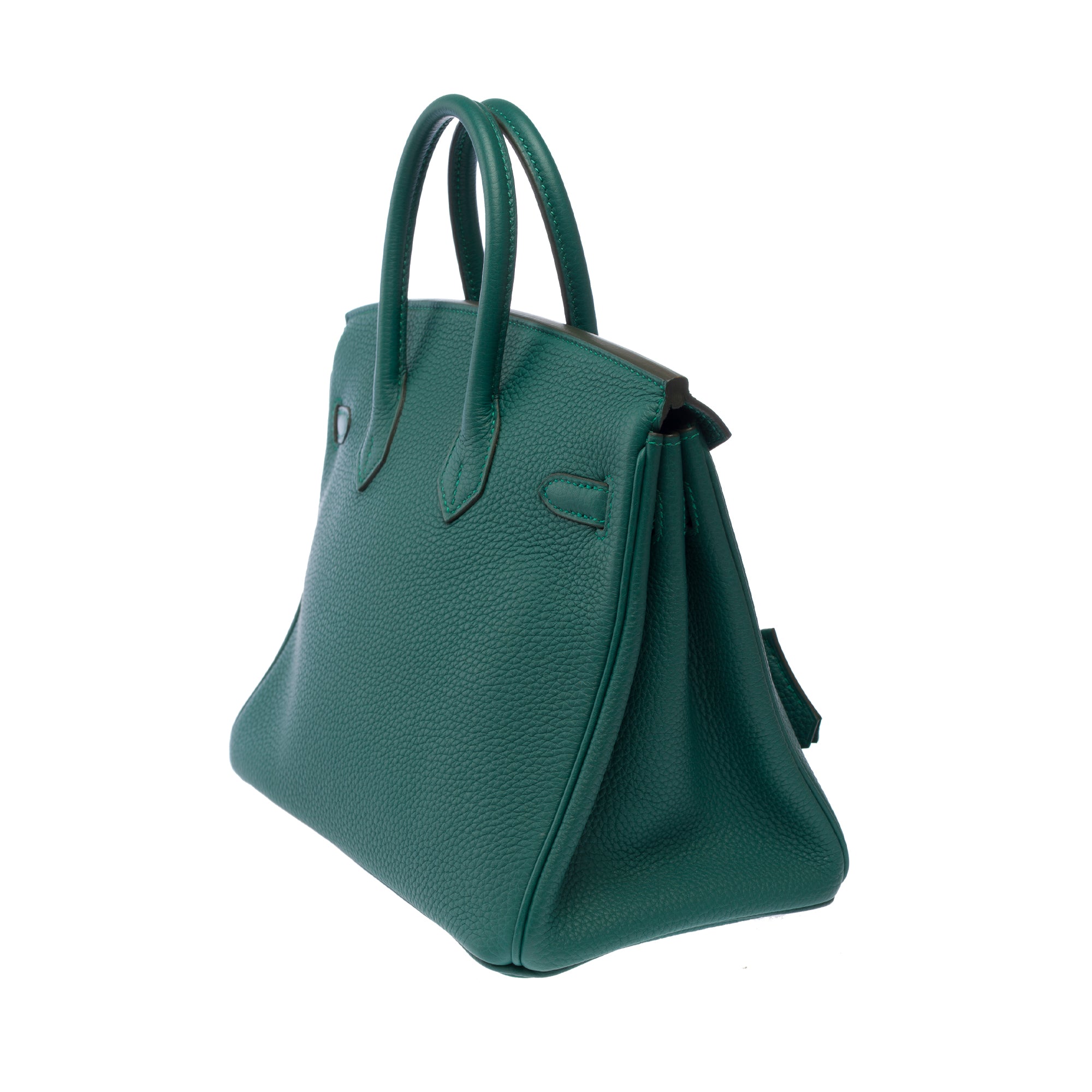 Sac HERMES Birkin 25 en Cuir Vert - 103291