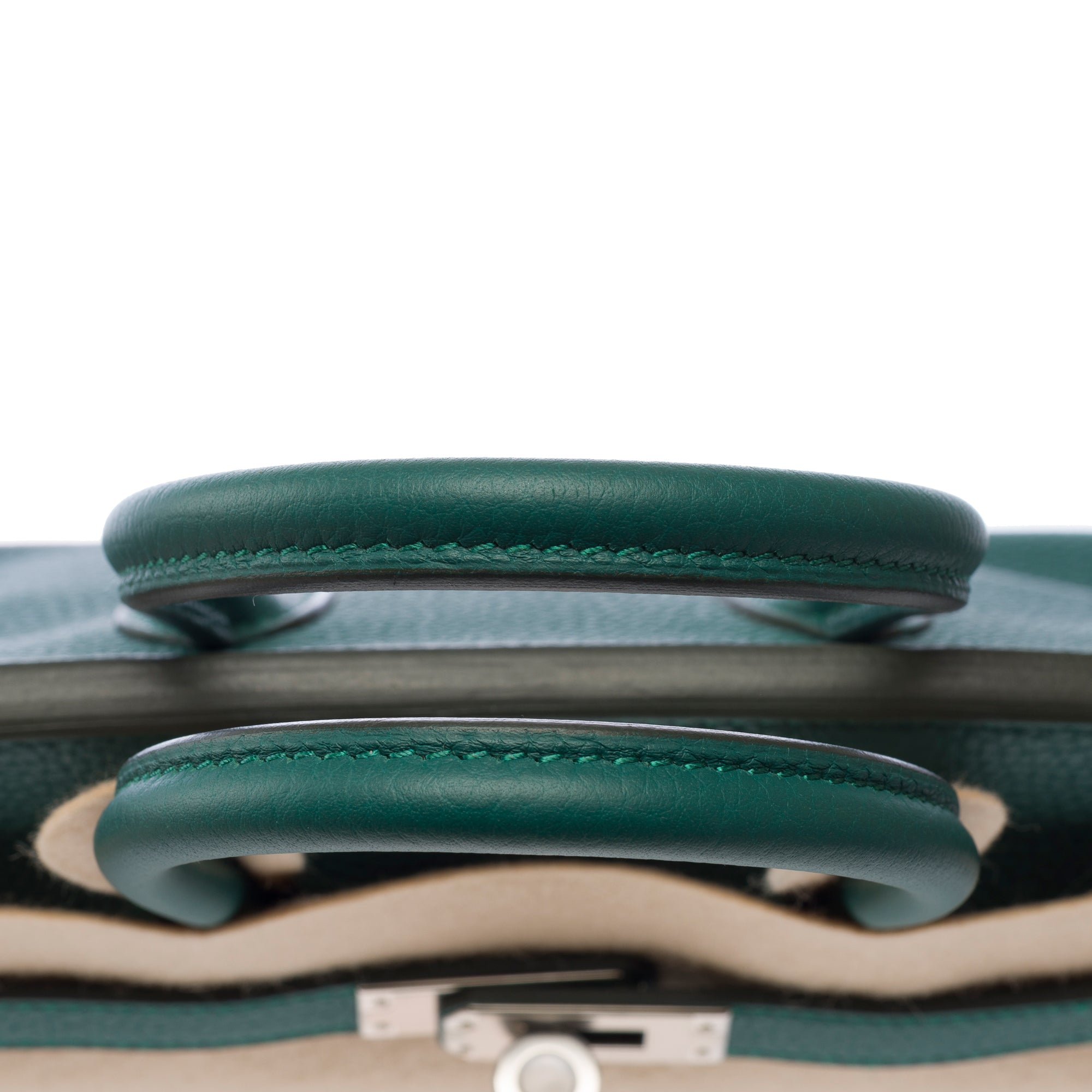 Sac HERMES Birkin 25 en Cuir Vert - 103291