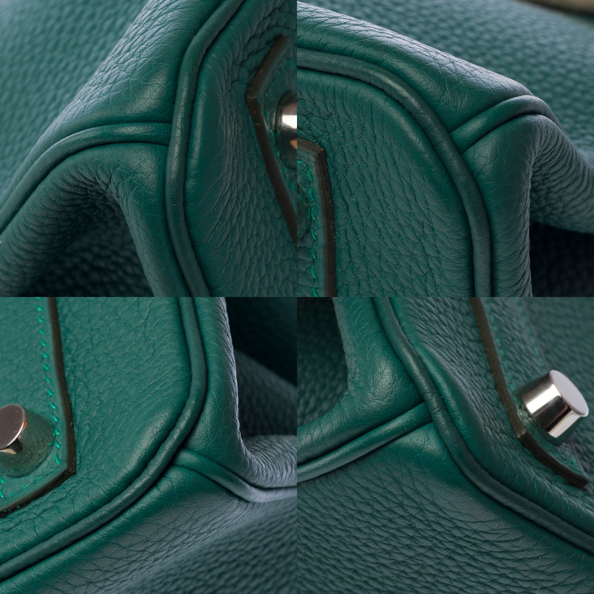 Sac HERMES Birkin 25 en Cuir Vert - 103291