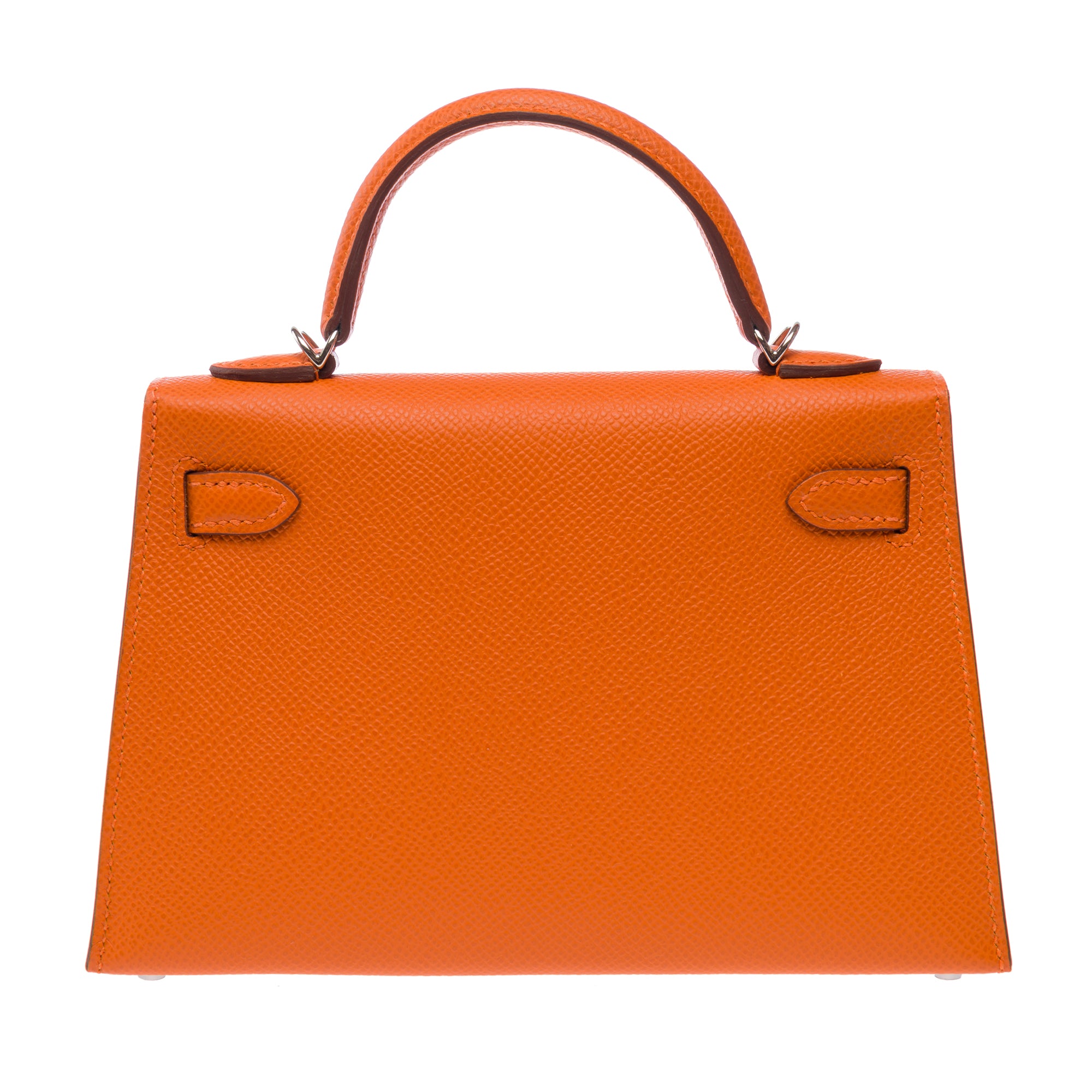 Sac HERMES Kelly Mini en Cuir Orange - 103285