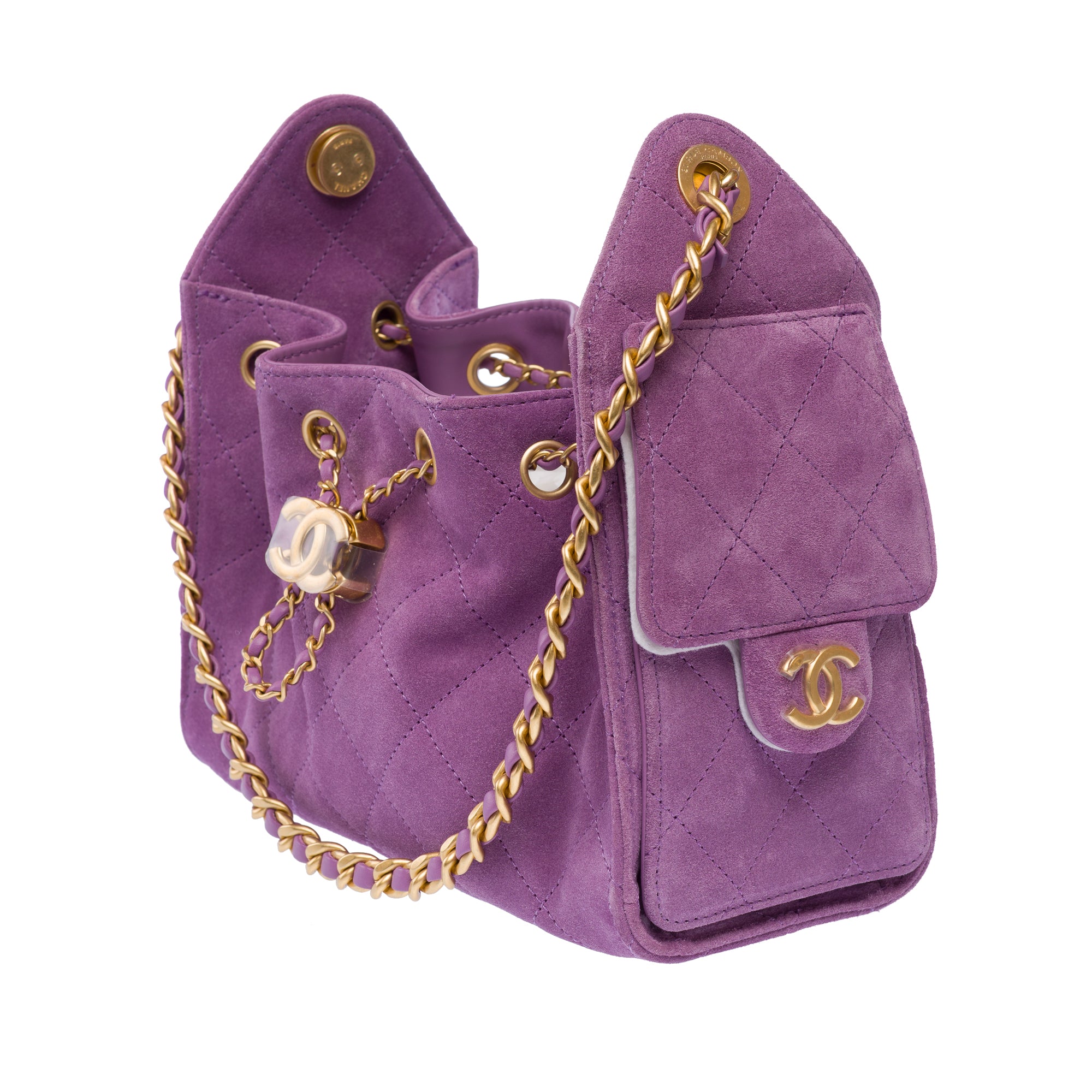 Sac CHANEL en Suède Violet - 103294
