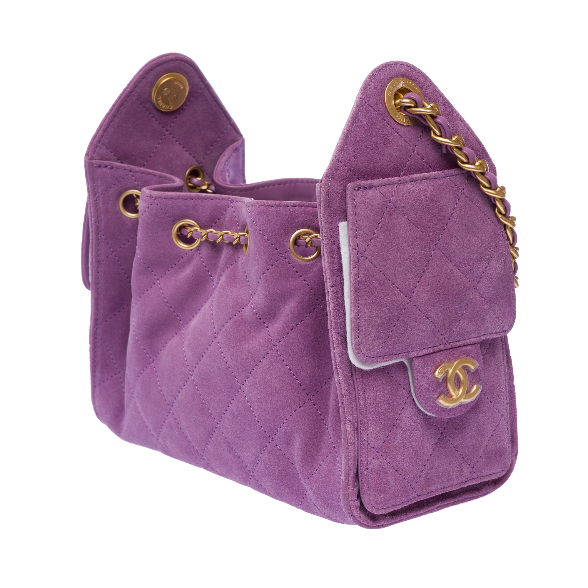 Sac CHANEL en Suède Violet - 103294