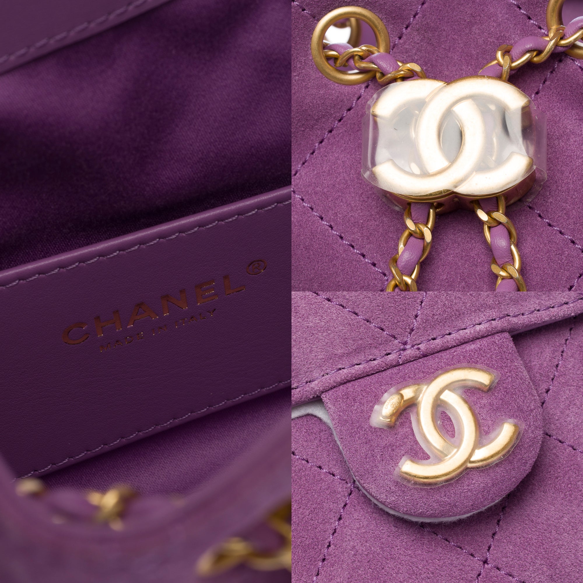 Sac CHANEL en Suède Violet - 103294