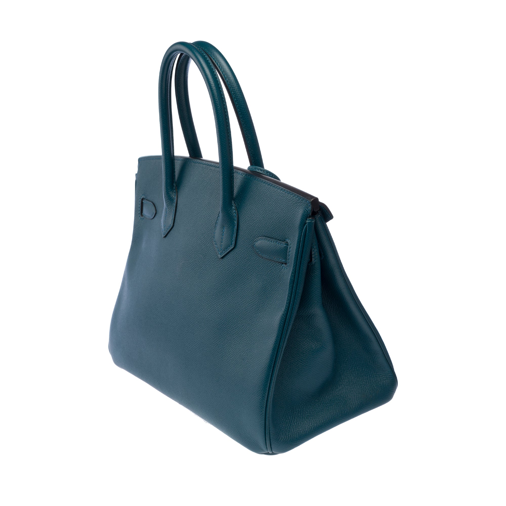 Sac HERMES Birkin 30 en Cuir Bleu - 103296