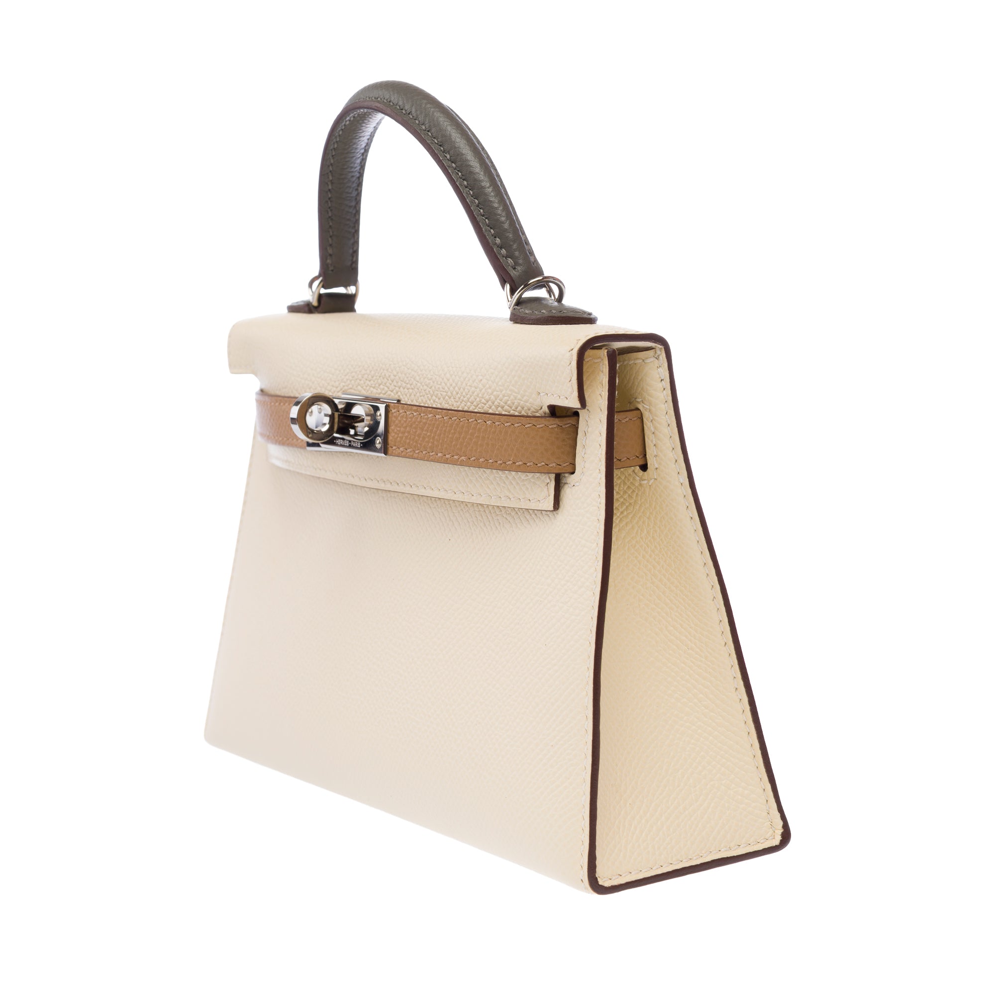 Sac HERMES Kelly Mini en Cuir Beige - 103281