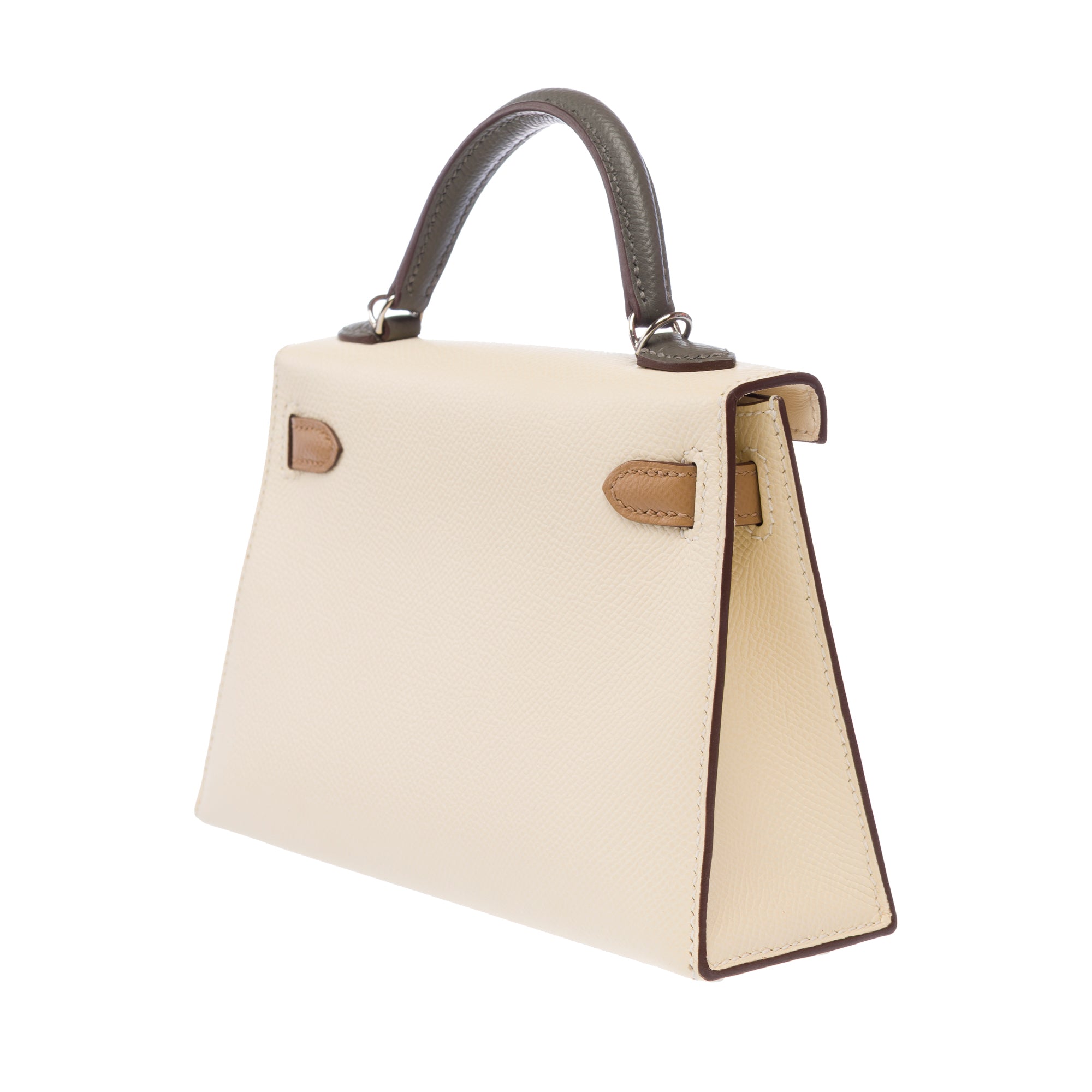 Sac HERMES Kelly Mini en Cuir Beige - 103281