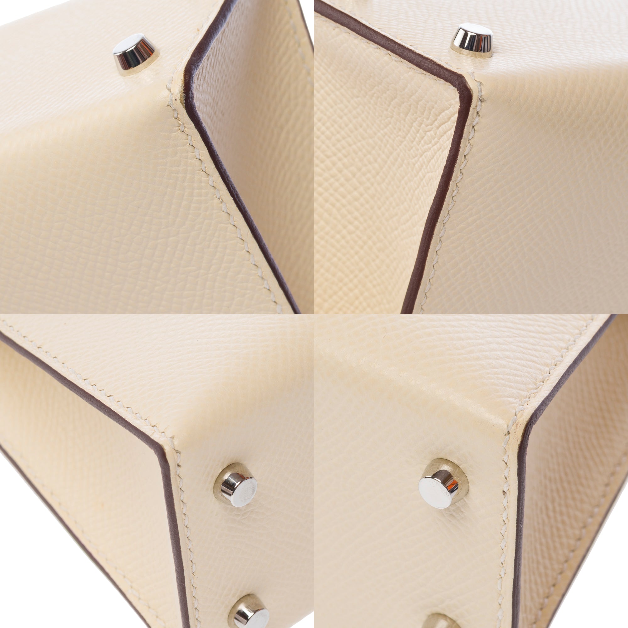 Sac HERMES Kelly Mini en Cuir Beige - 103281