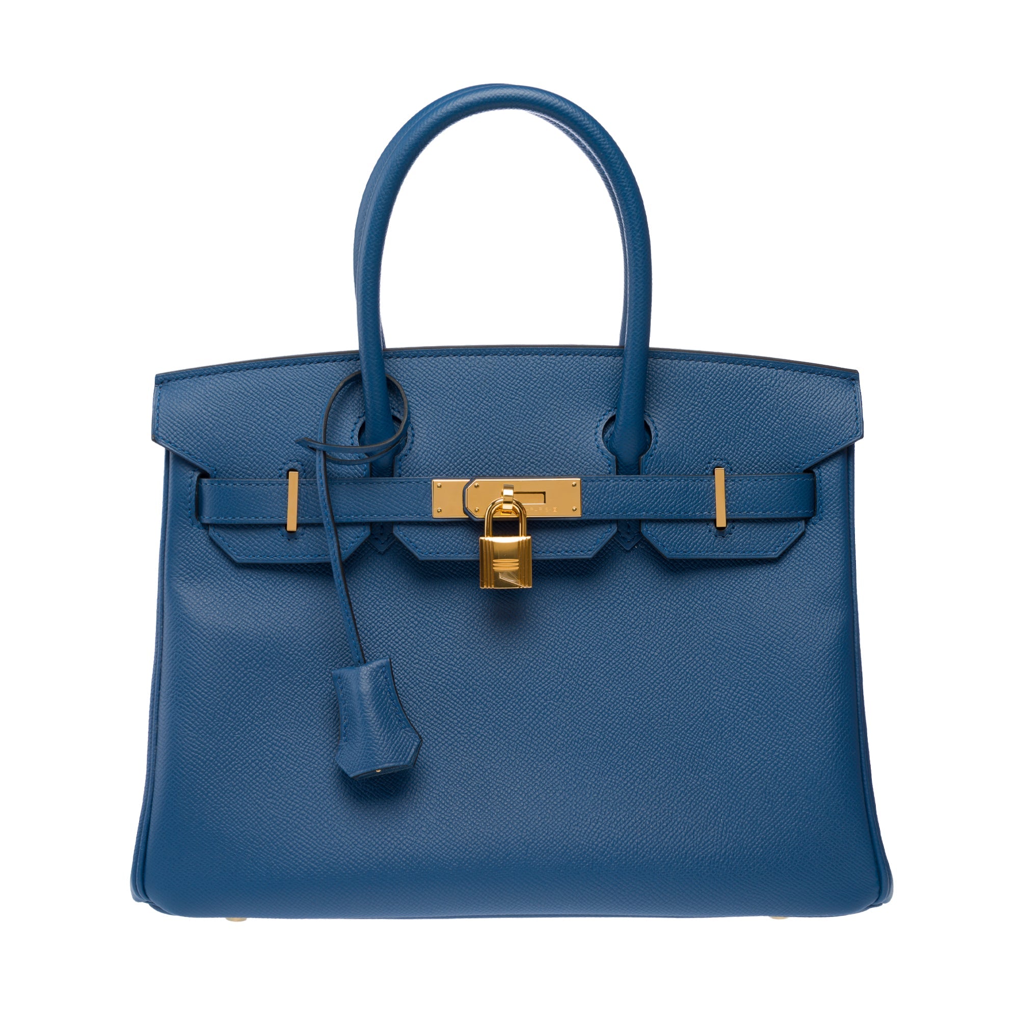 Sac HERMES Birkin 30 en Cuir Bleu - 103302