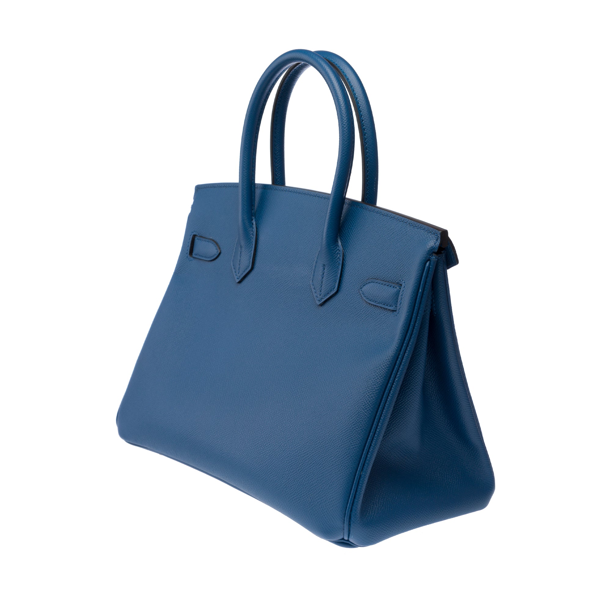 Sac HERMES Birkin 30 en Cuir Bleu - 103302