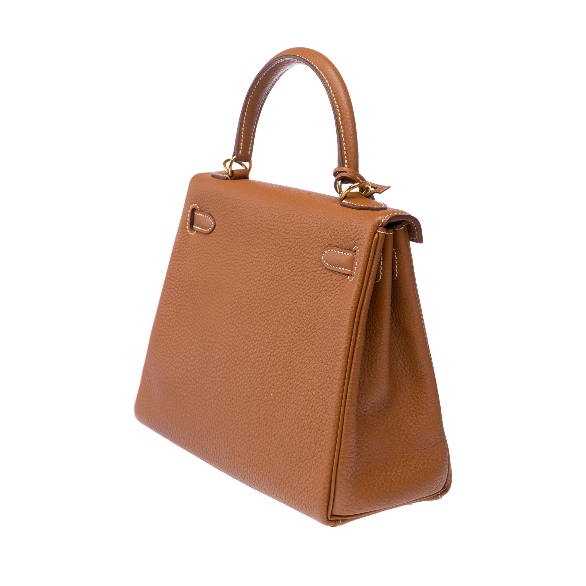 Sac HERMES Kelly 25 en Cuir Doré - 103311