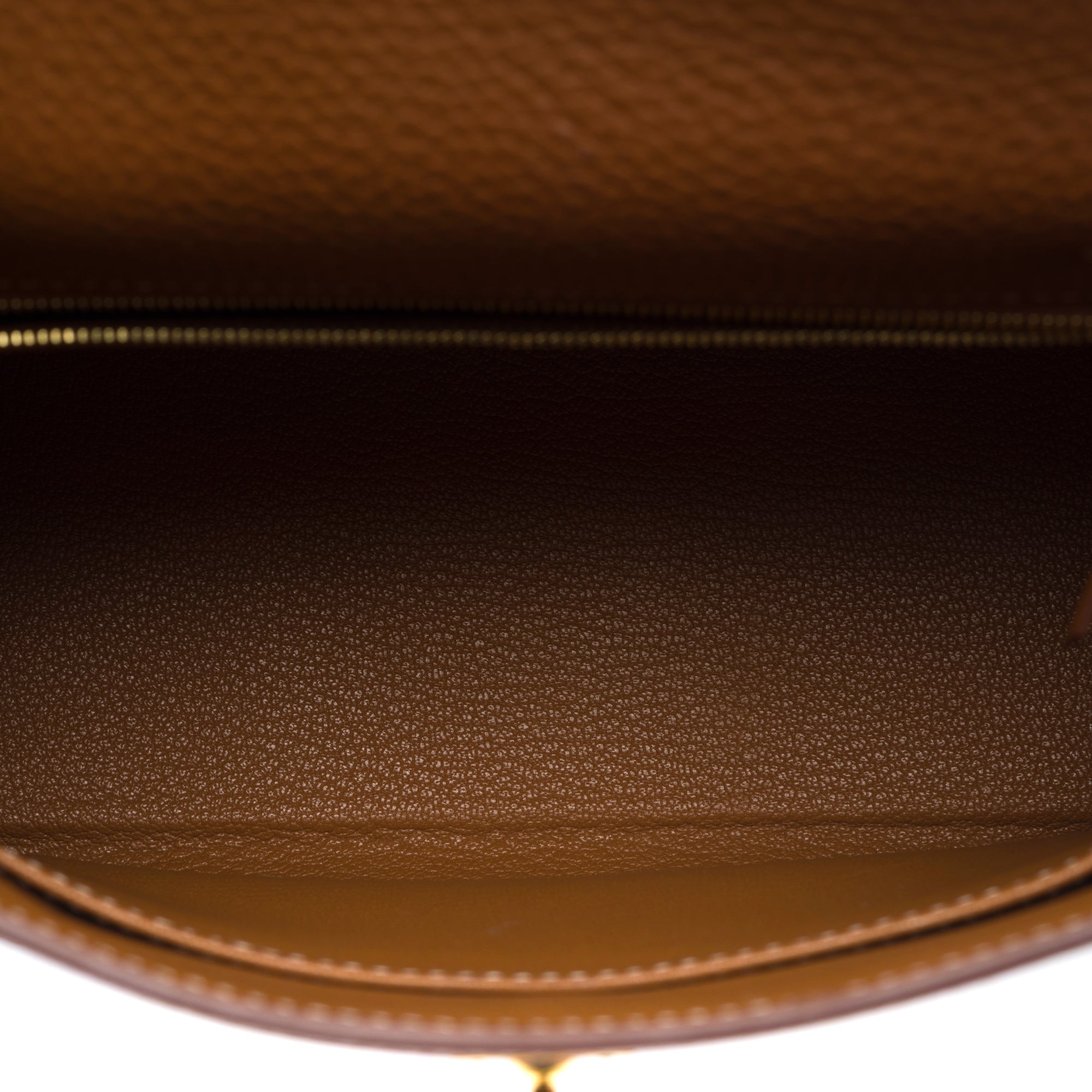 Sac HERMES Kelly 25 en Cuir Doré - 103311