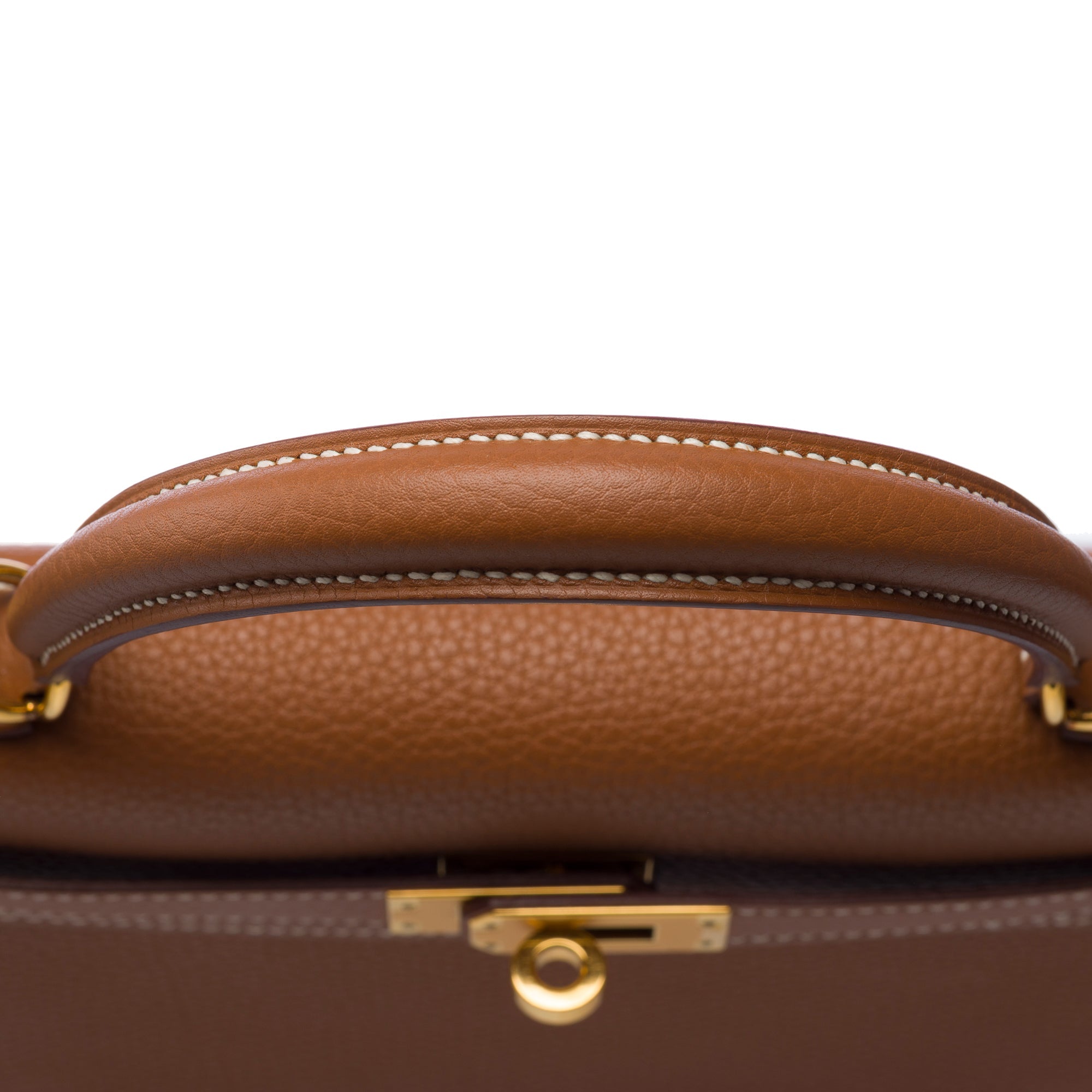 Sac HERMES Kelly 25 en Cuir Doré - 103311