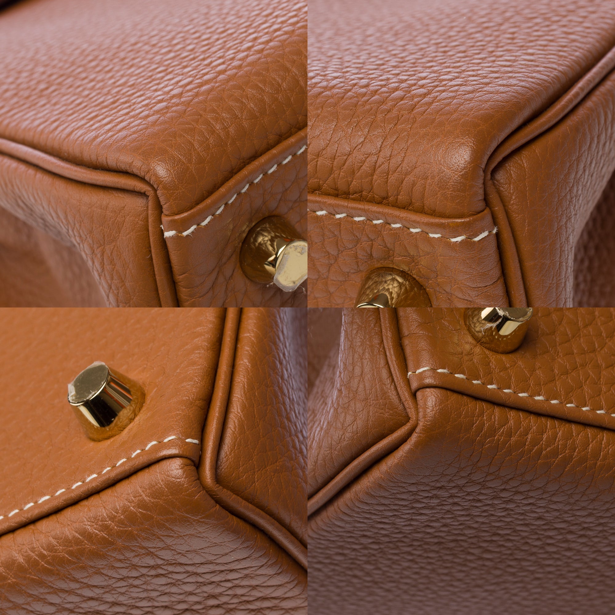 Sac HERMES Kelly 25 en Cuir Doré - 103311