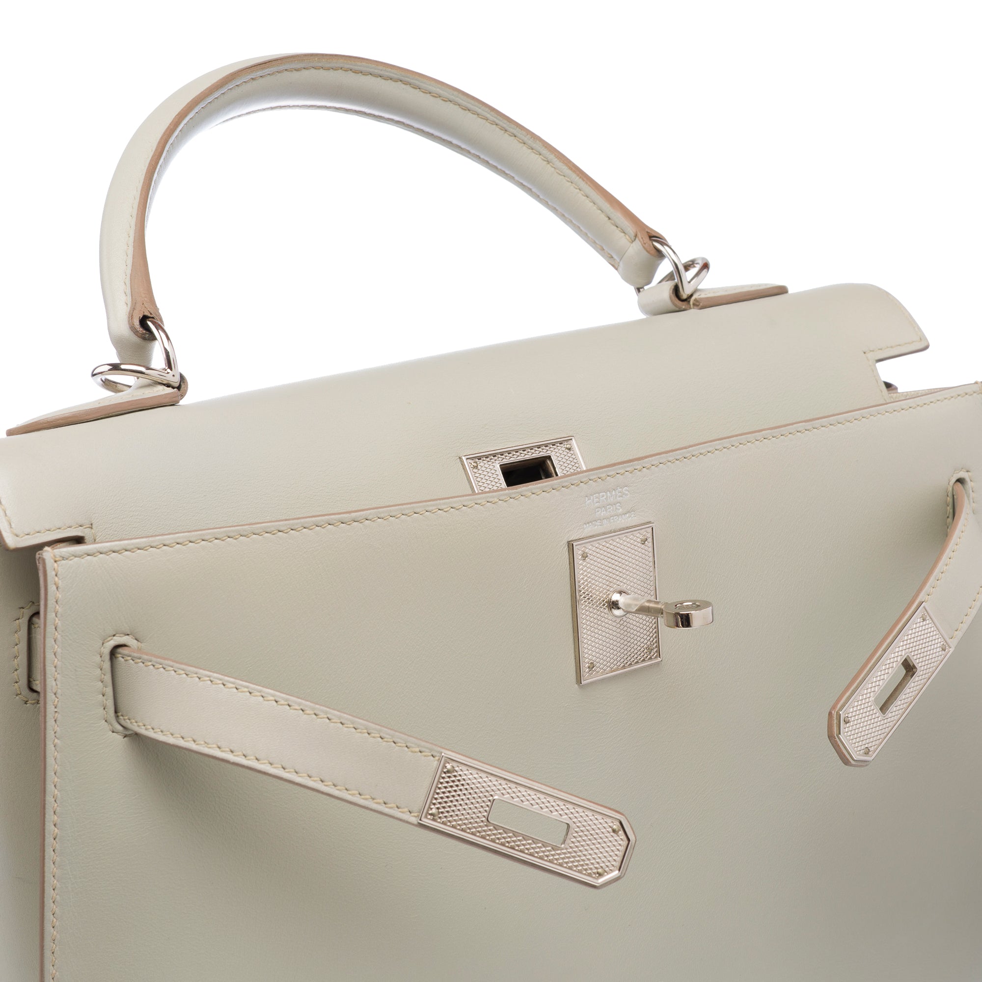 Sac HERMES Kelly 32 en Cuir Gris - 103303