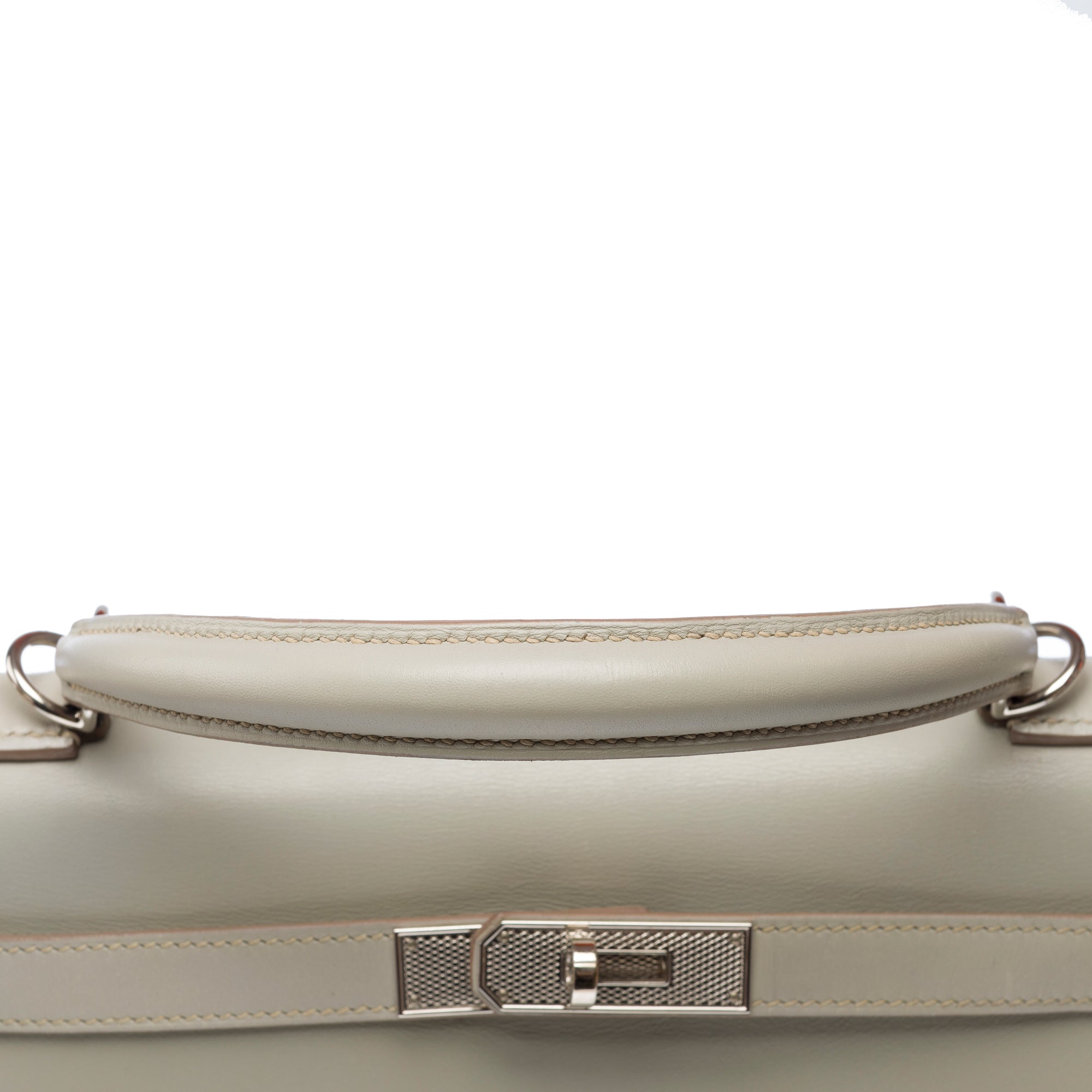 Sac HERMES Kelly 32 en Cuir Gris - 103303