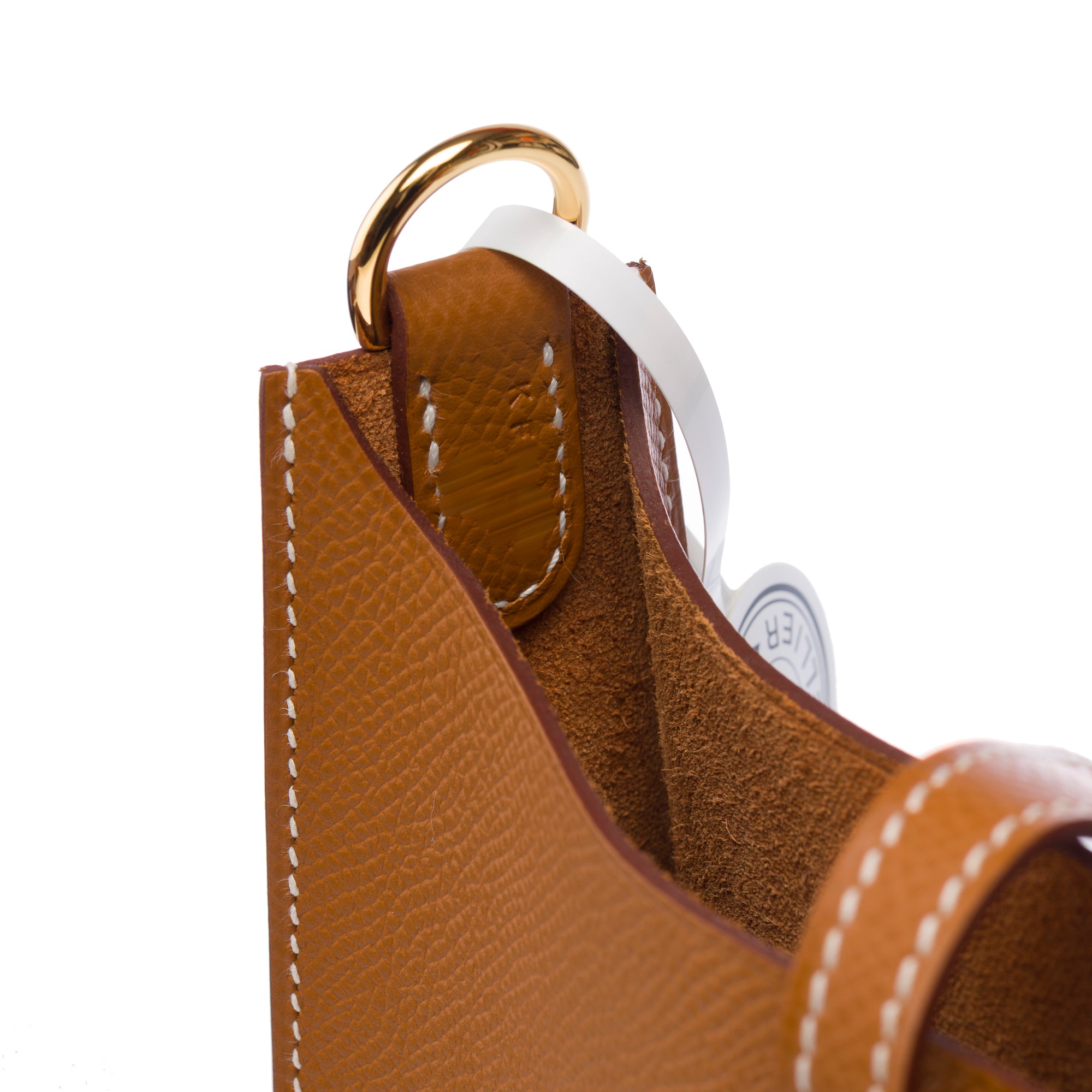 Sac HERMES Mini Evelyne en Cuir Doré - 103322