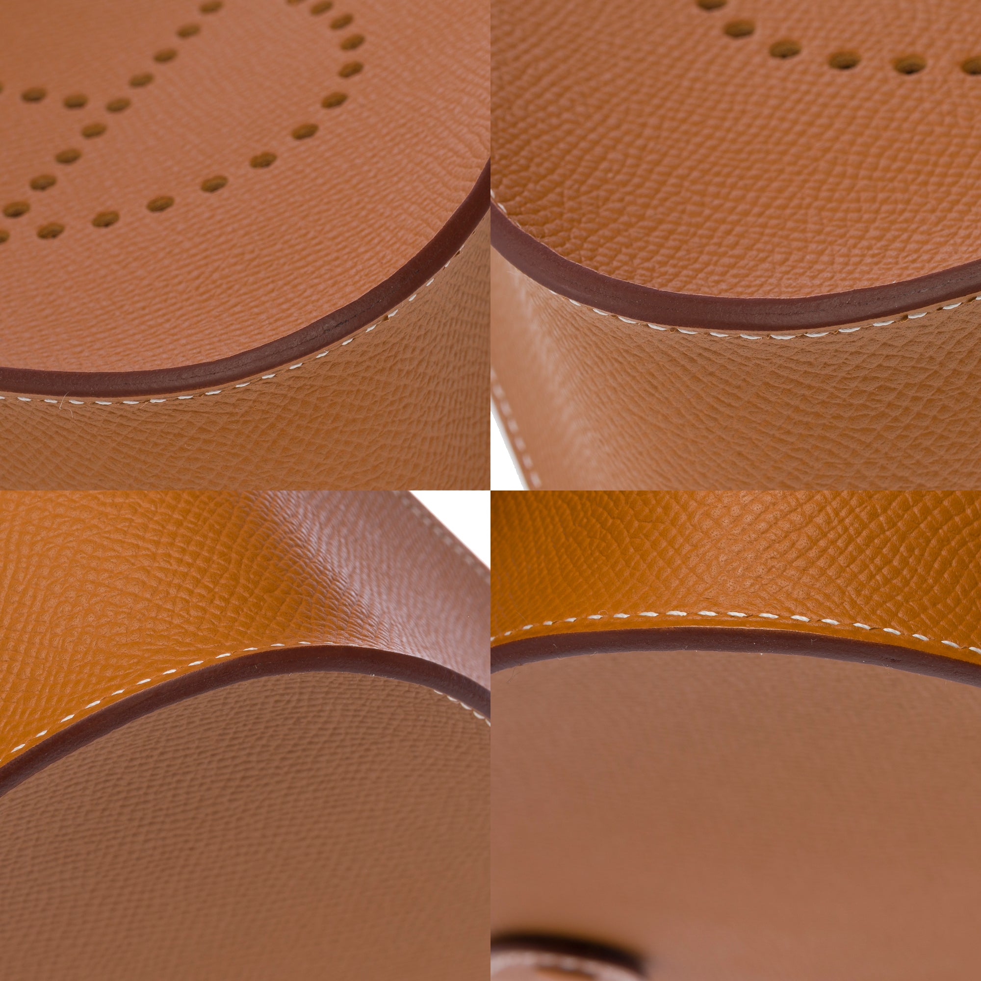 Sac HERMES Mini Evelyne en Cuir Doré - 103322