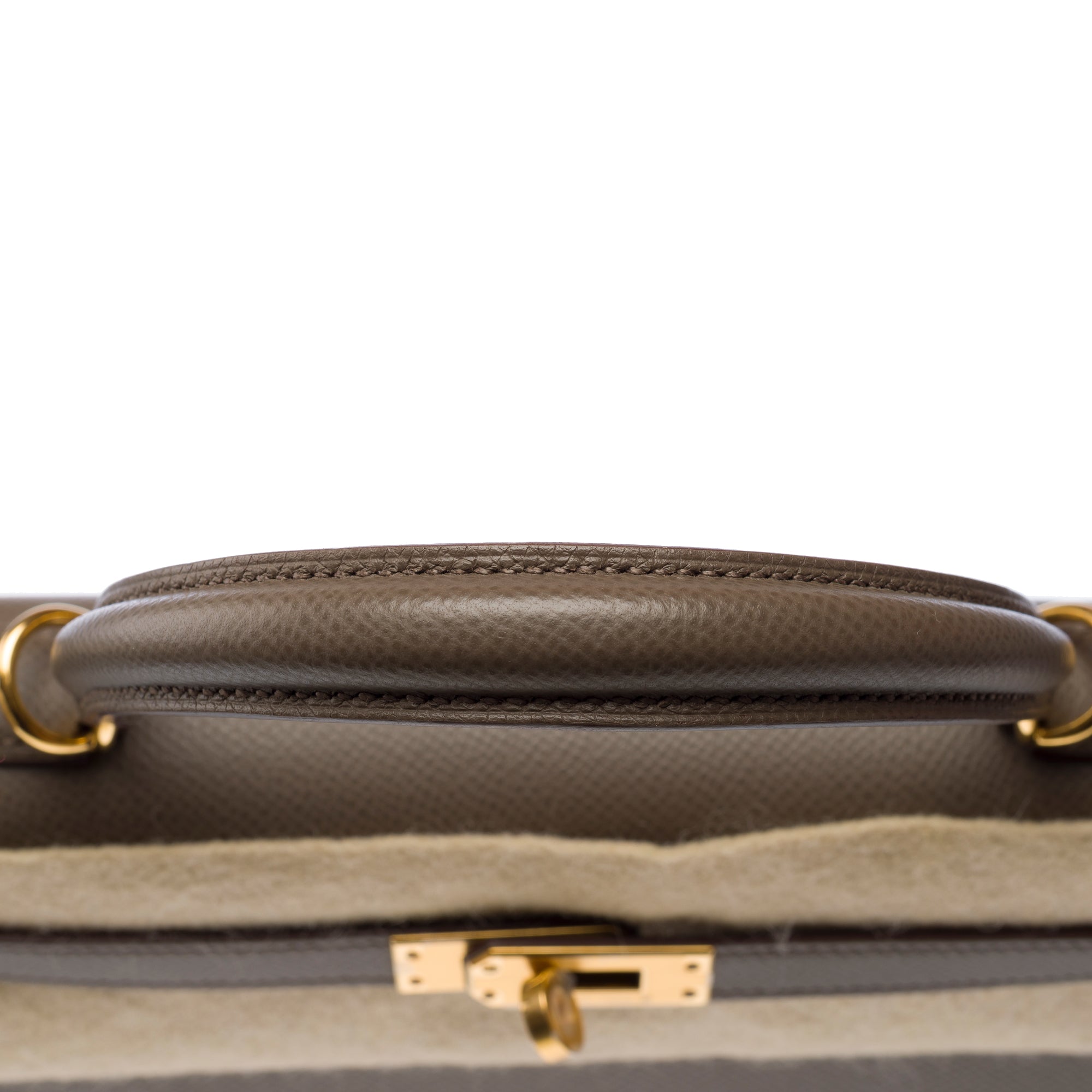 Sac HERMES Kelly 25 en Cuir Gris - 103308