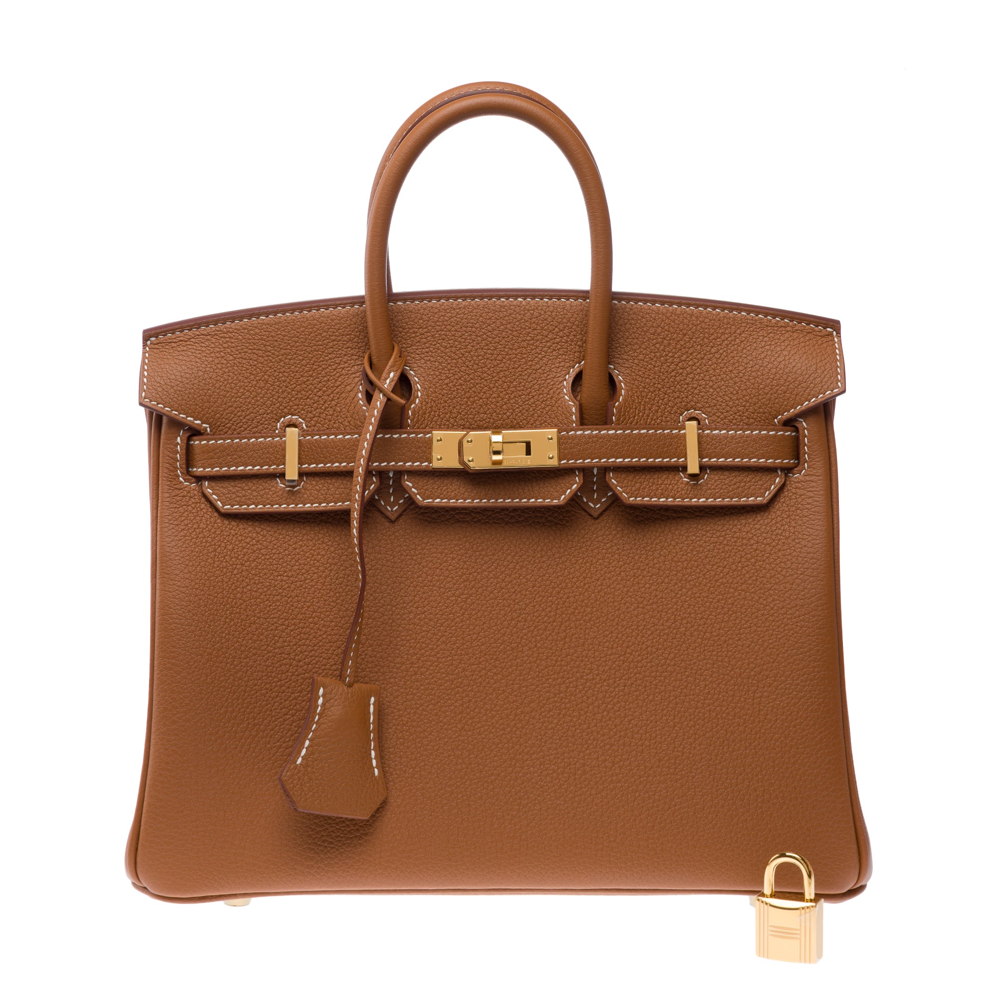 Sac HERMES Birkin 25 en Cuir Doré - 103325