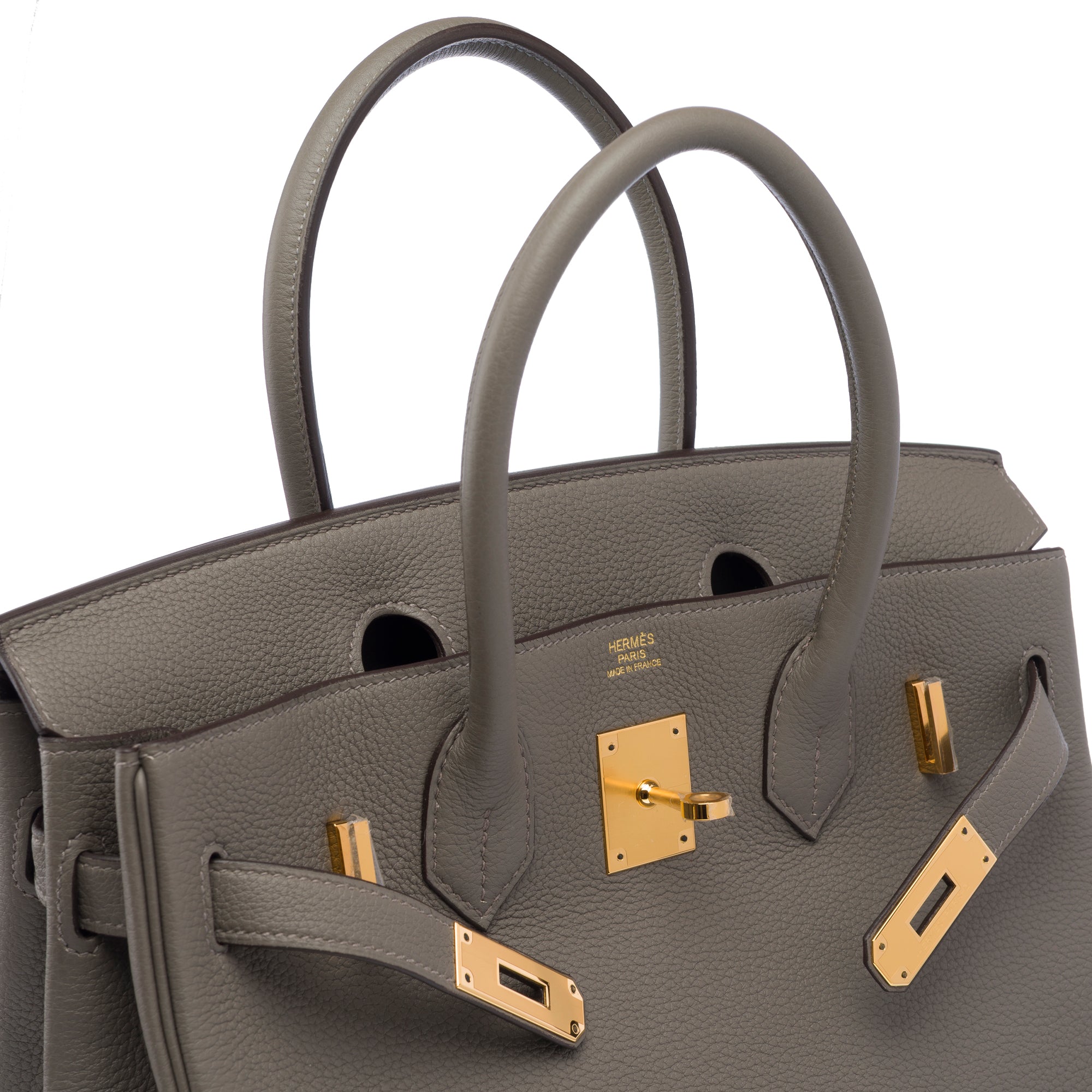 Sac HERMES Birkin 30 en Cuir Gris - 103307