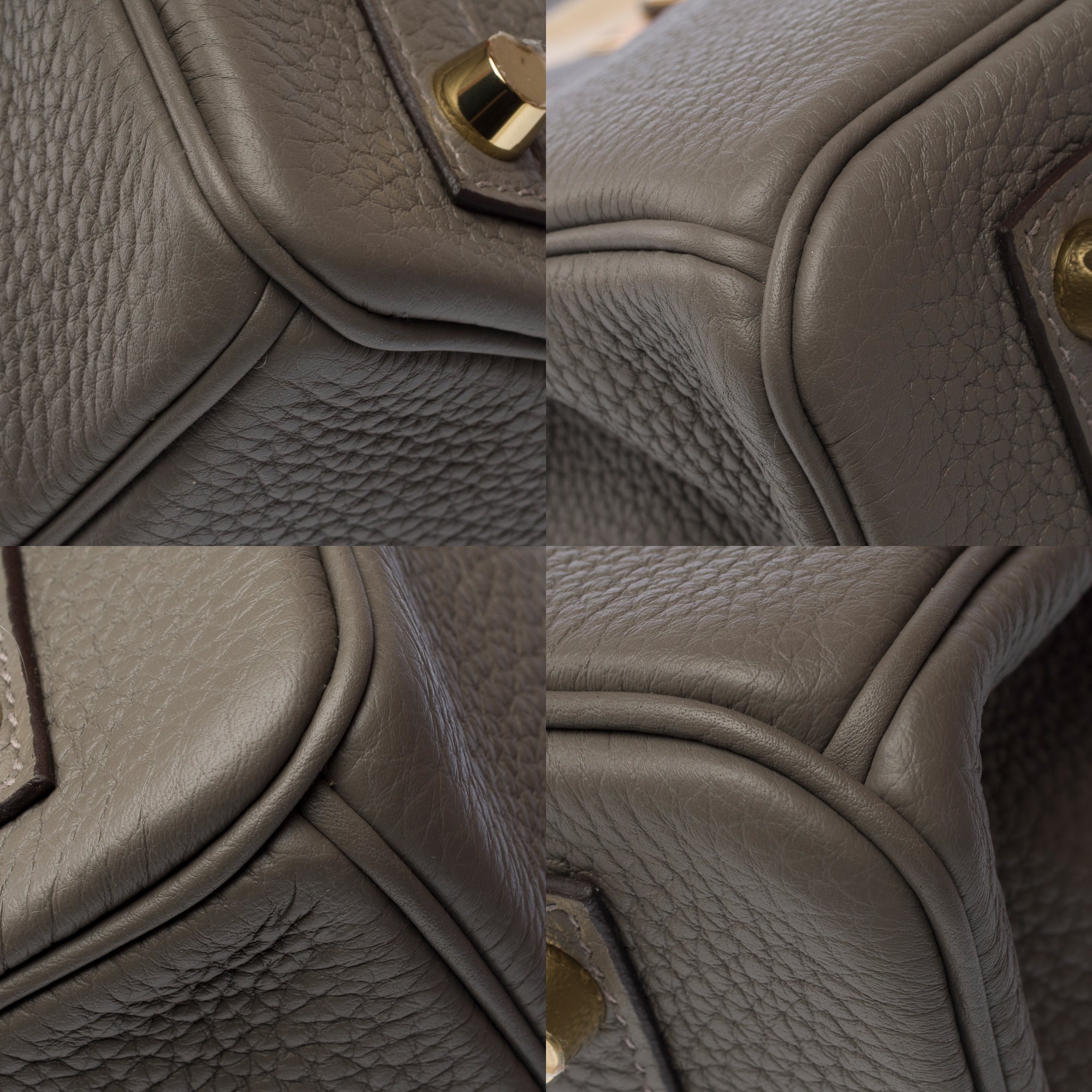 Sac HERMES Birkin 30 en Cuir Gris - 103307
